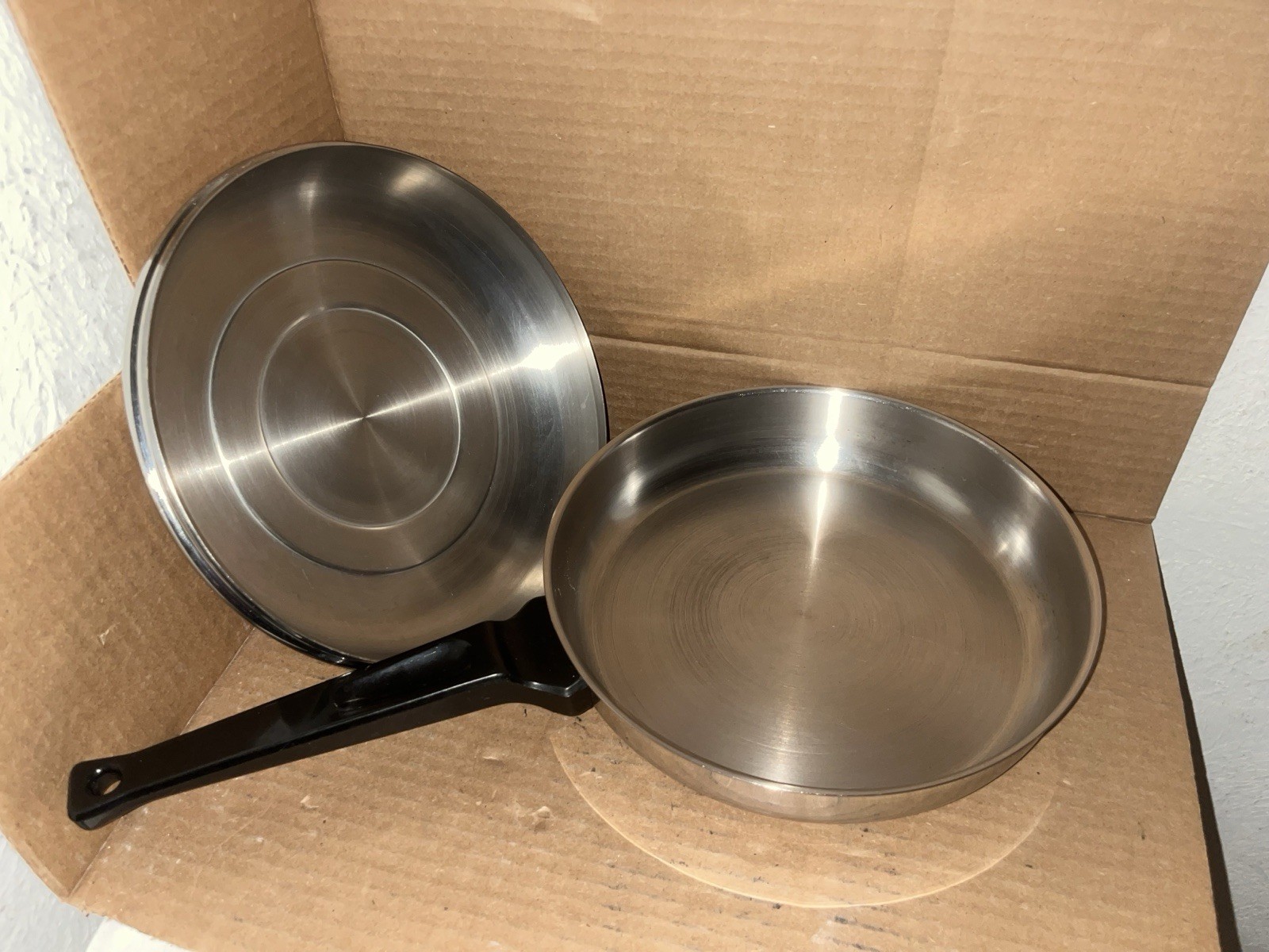 Stilinox Zani 9-3/4” inch Fry Pan Stainless Steel 18-10 Made In Italy