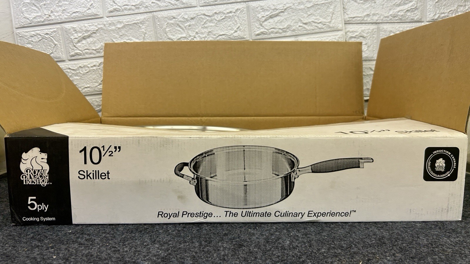 Royal Prestige 10.5 Skillet Pan T-304 Surgical Stainless Steel No Lid 5 Ply