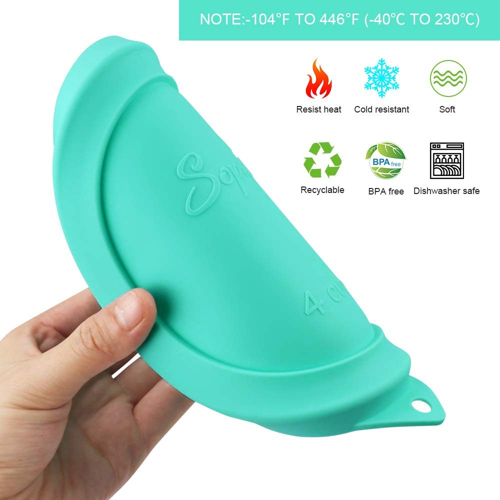 4 Cup Round Silicone Storage Cover Lids Replacement for Anchor Hocking and Pyrex