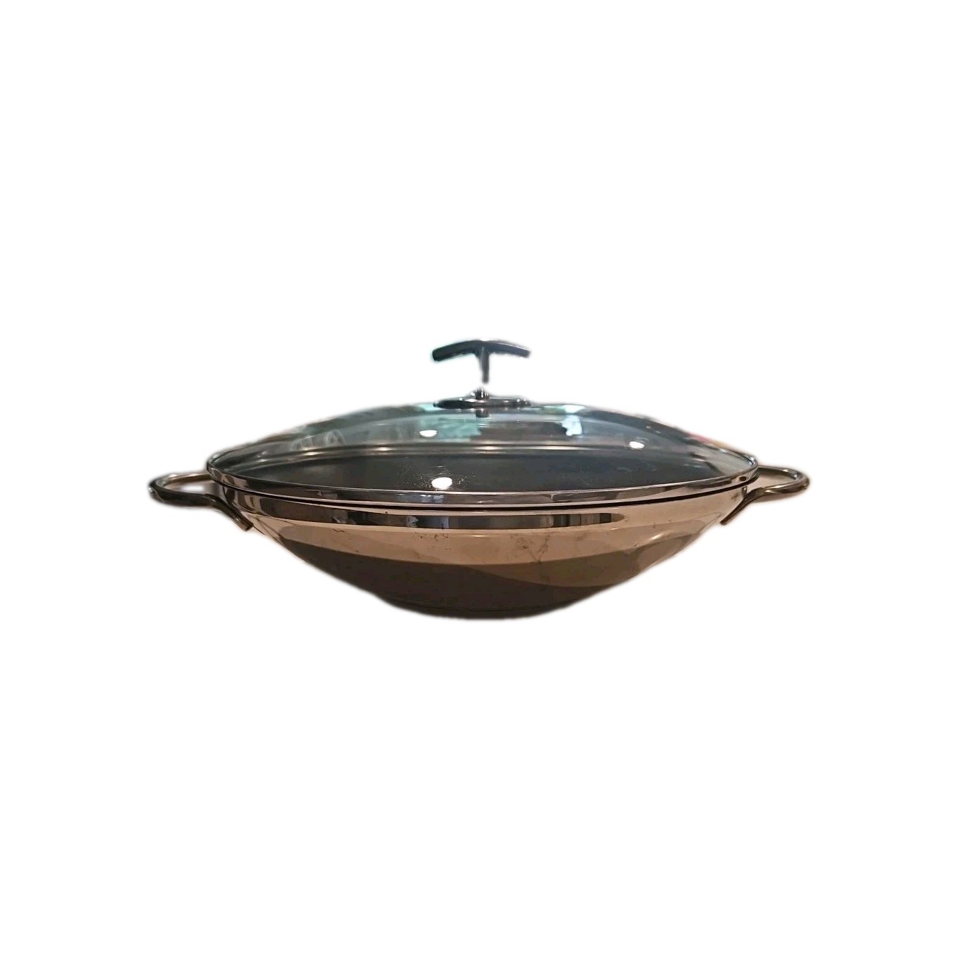 TCM Tichibo Germany Hybrid Nonstick 14″ Inch Wok 18/10 Stainless Steel W/Lid