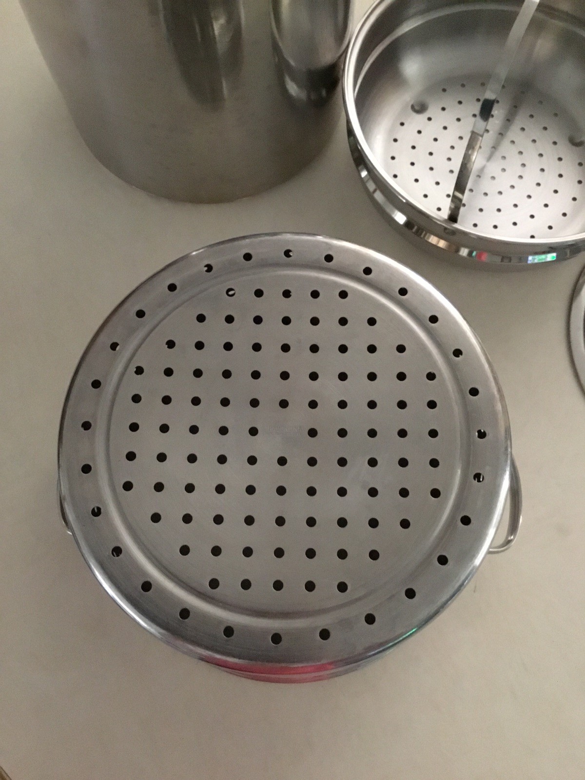Stainless Steel 12Qt Multi Pot Steamer/Pasta Strainer Lid 5pc W/Handles