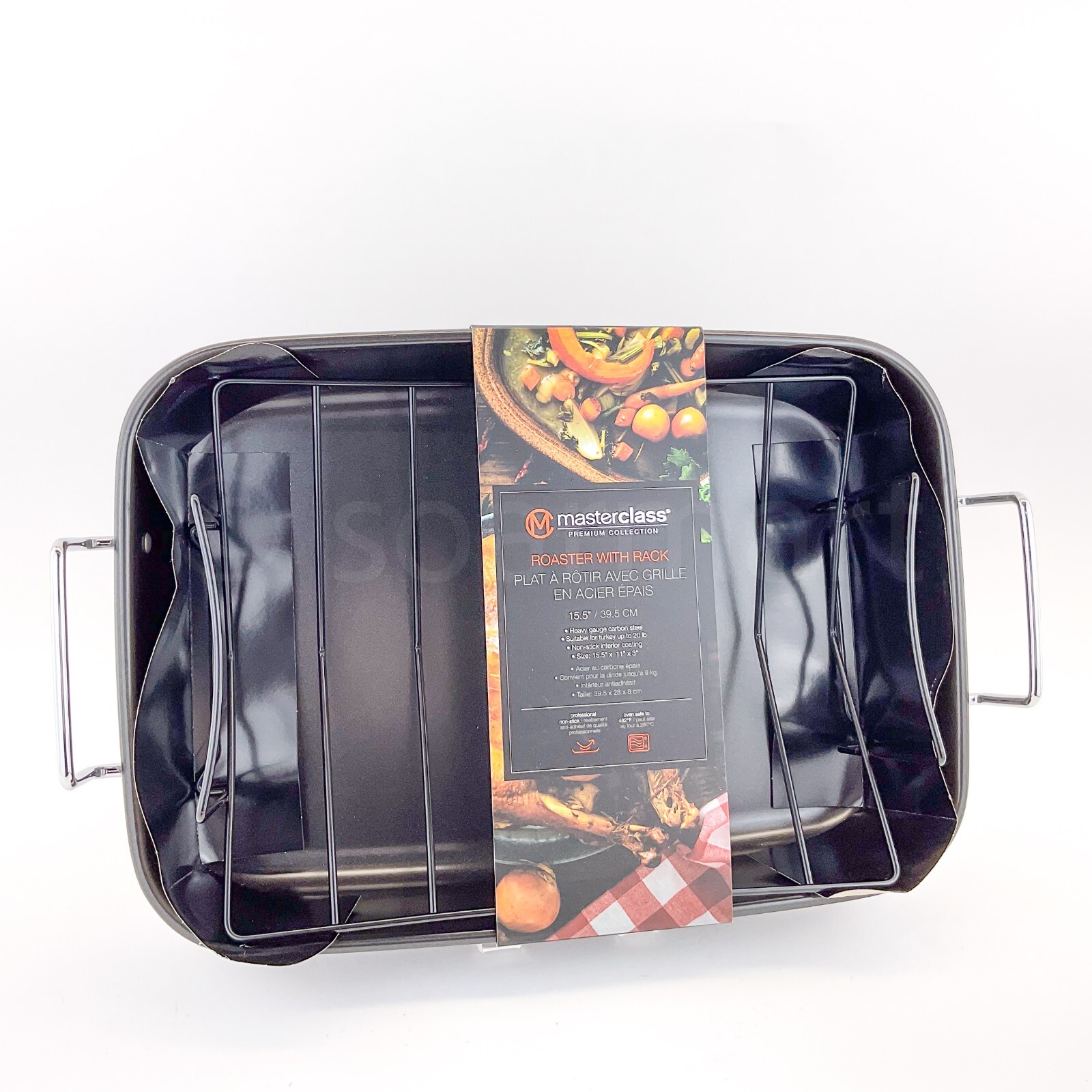 Masterclass Premium Collection Non-stick Turkey Roaster 15.5″ X 11″ Gray New