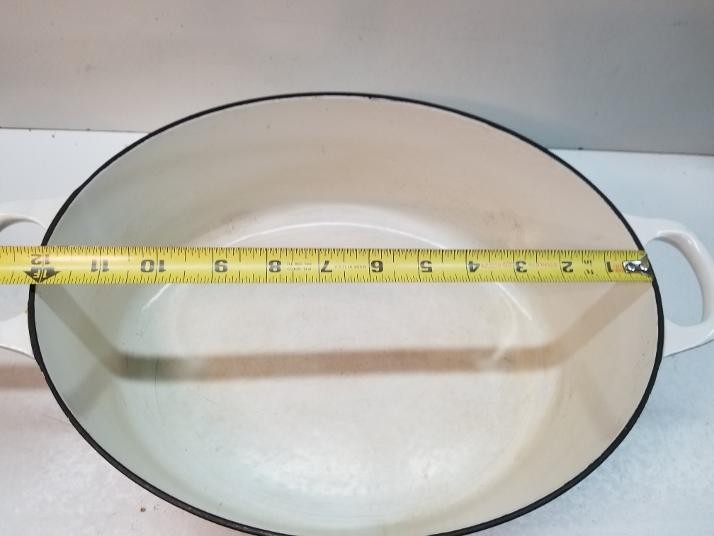 Le Creuset Oval Casserole Cocotte 31cm 6.3L White Enamel Cast Iron