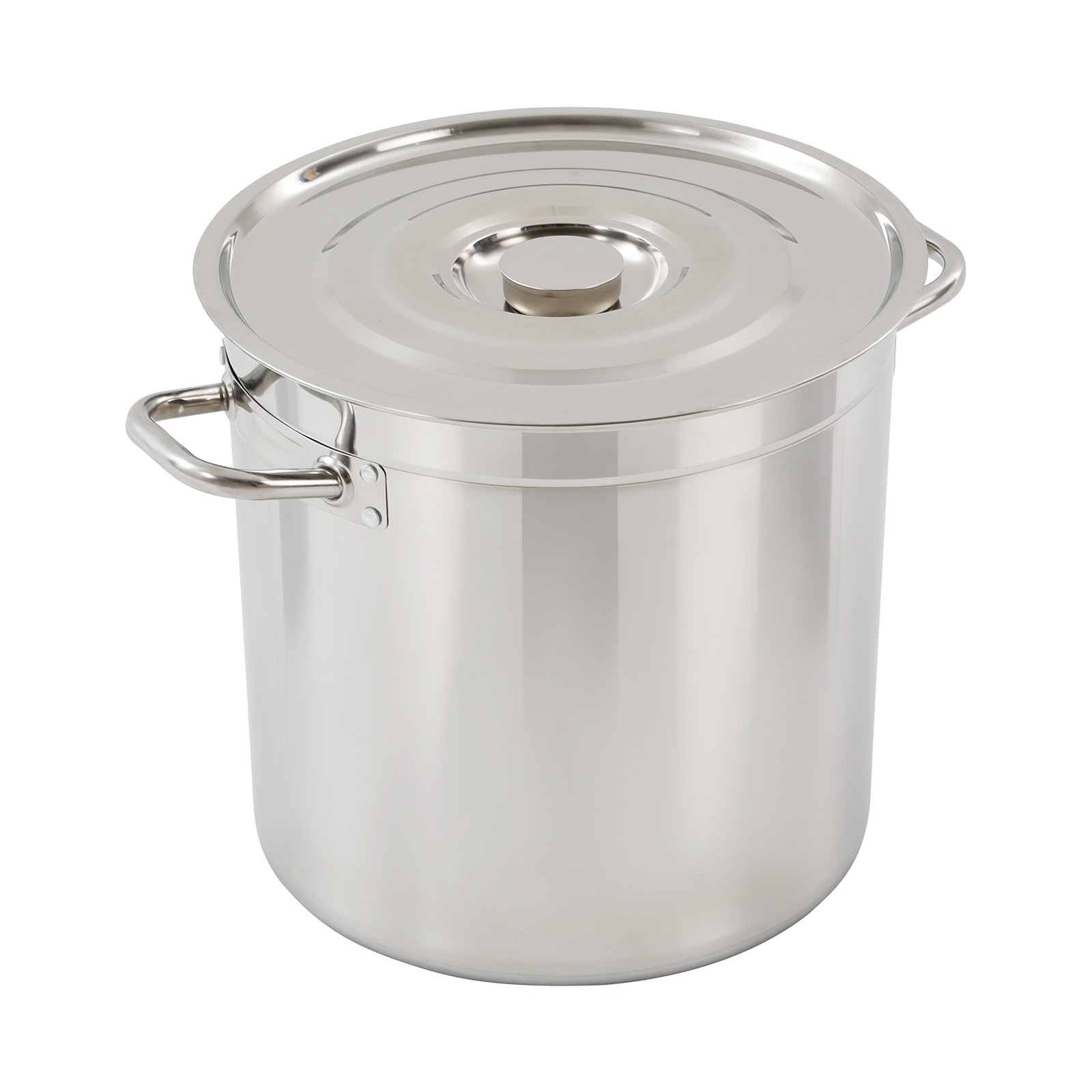 Deep Stainless Steel Stock Soup Pot With Lid Braising Simmering Stew Soup