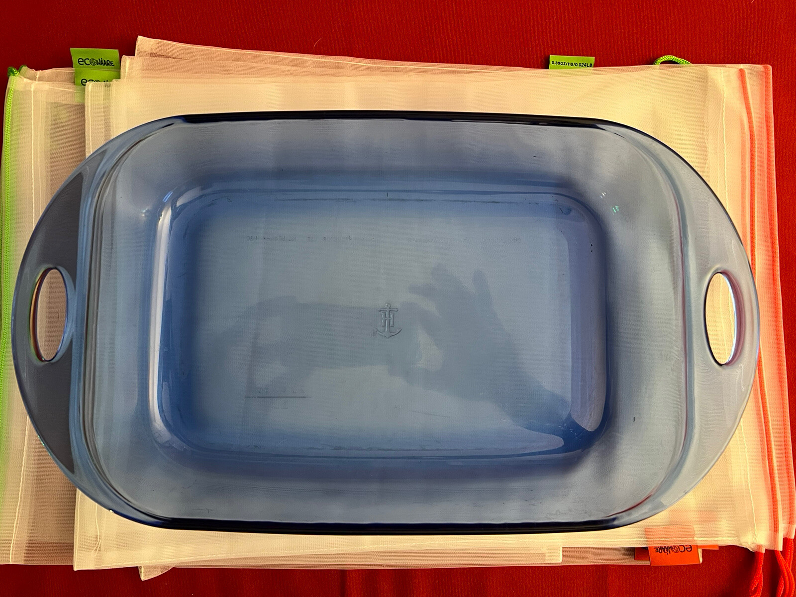 ANCHOR HOCKING Cobalt Blue 3 QT Rectangular Lasagna Baking Pan Casserole 9”x13″