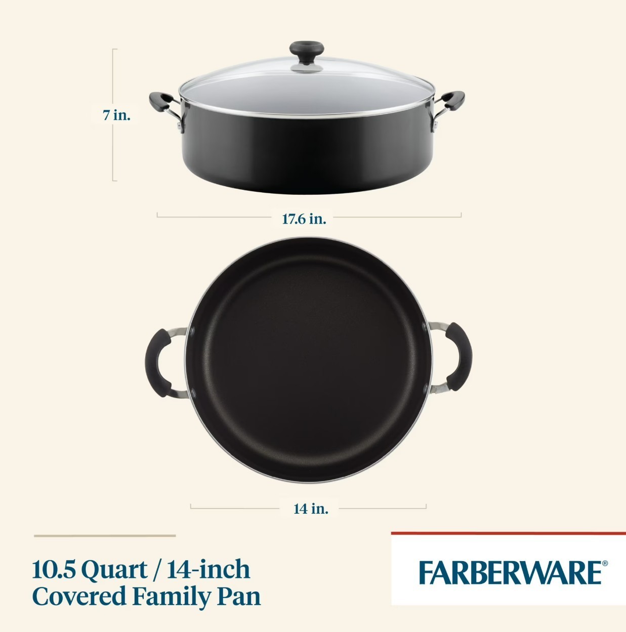 Farberware Easy Clean 14 In Nonstick One-Pot / Stockpot / Dutch Oven Family Brai