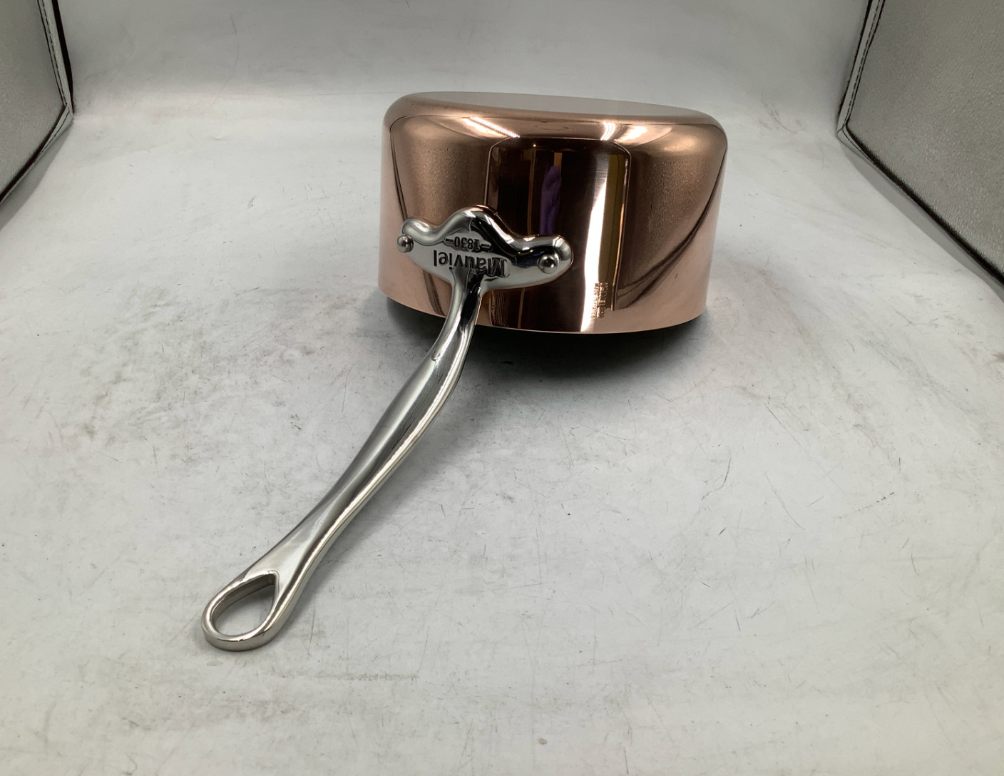 Mauviel M’Heritage 150 S Polished Copper & Stainless Steel Sauce Pan. 1.9 Qt