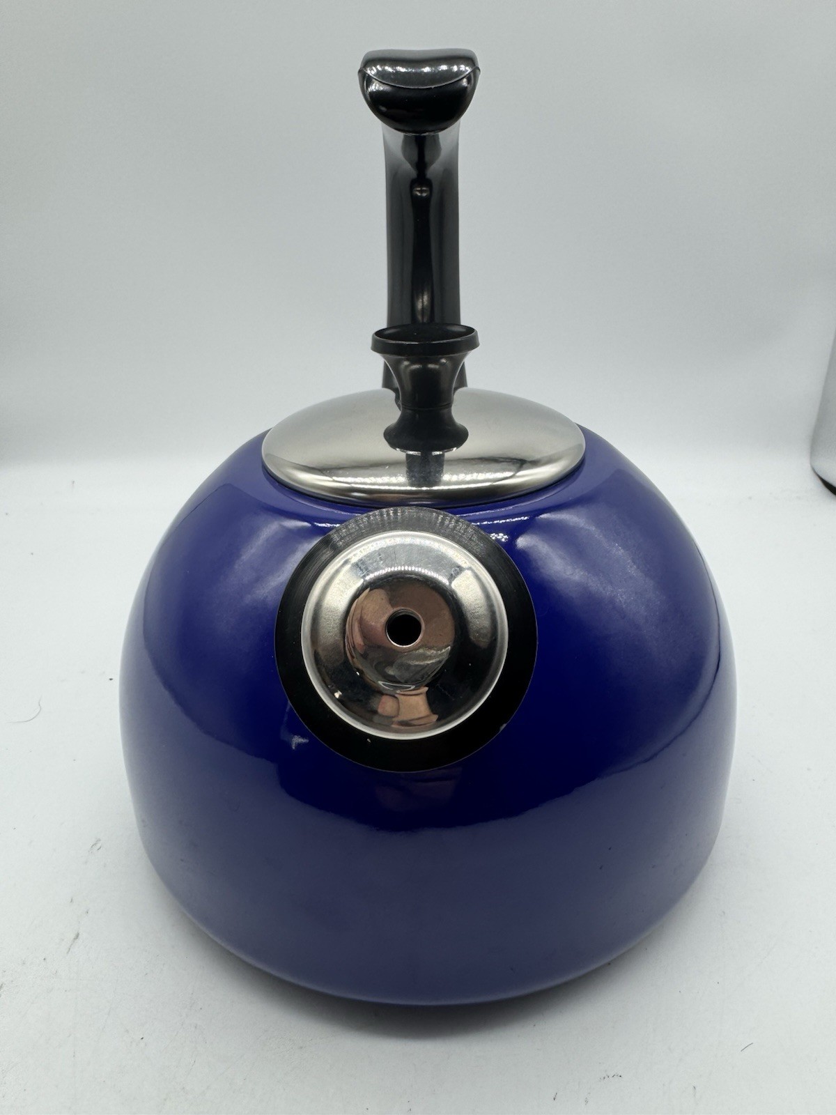 ONEIDA Tea Kettle Aegean Sea Blue Porcelain Enamel Whistling Tea Kettle