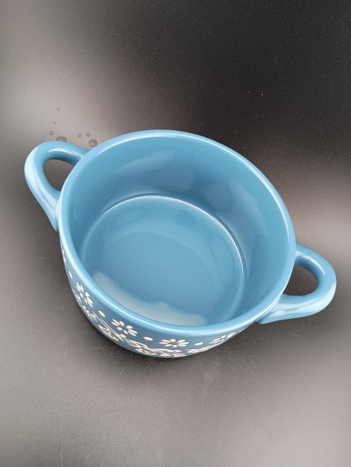 Pioneer Woman Fancy Flourish Mini Cocotte with Lid 16 oz 4.5 In Diameter