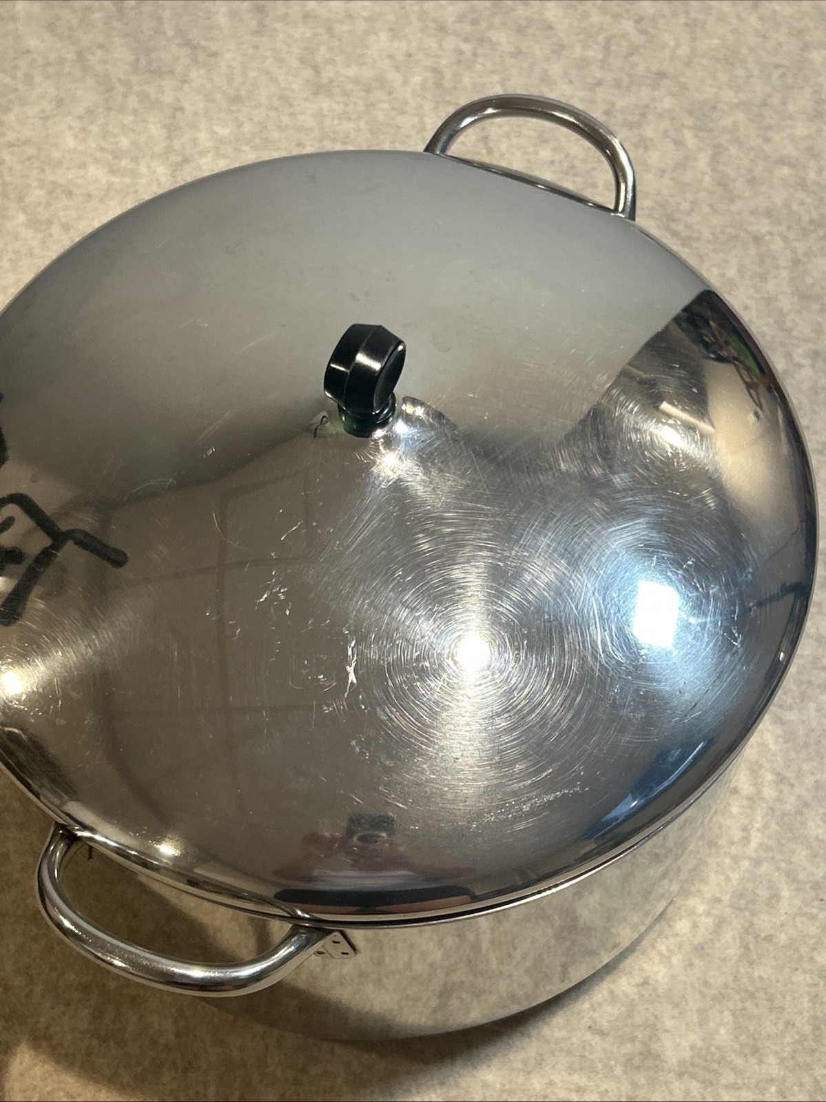 Farberware Vintage 12 Qt Stock Pot with Lid Stainless Steel Aluminum Clad NY USA