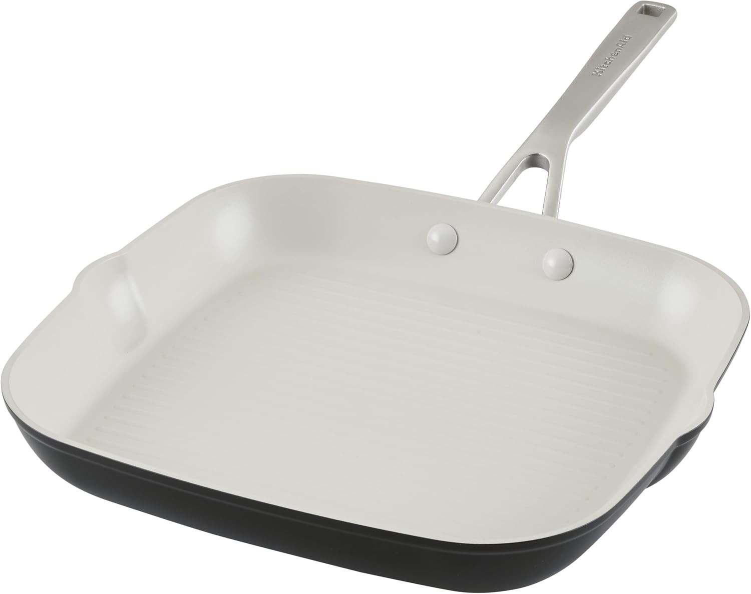 Hard Anodized Ceramic Nonstick Grill Pan/Griddle Square 11.25 Inch – Matte Black