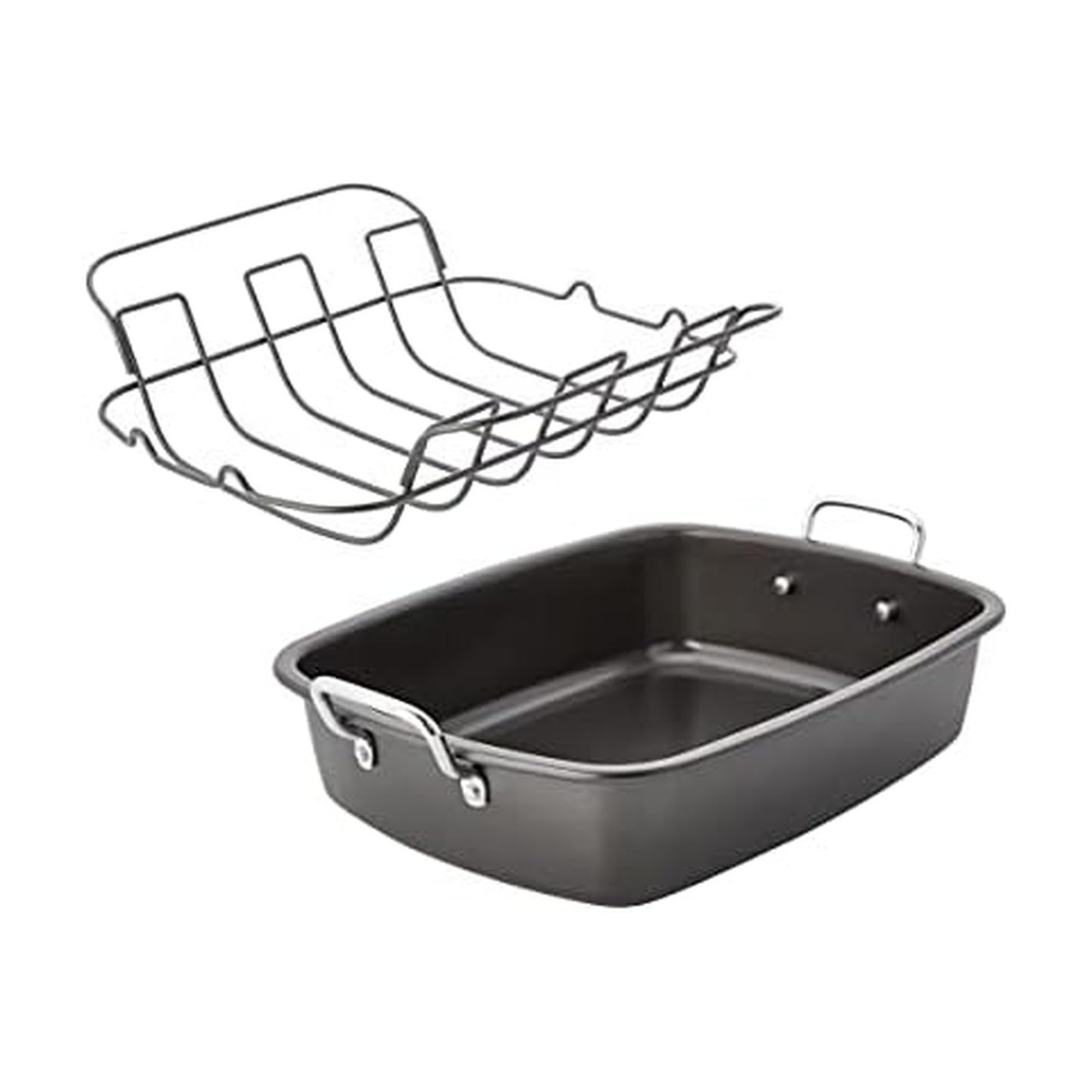 Chicago Metallic Nonstick Roaster with Floating 18-Inch-by-13-Inch, Black