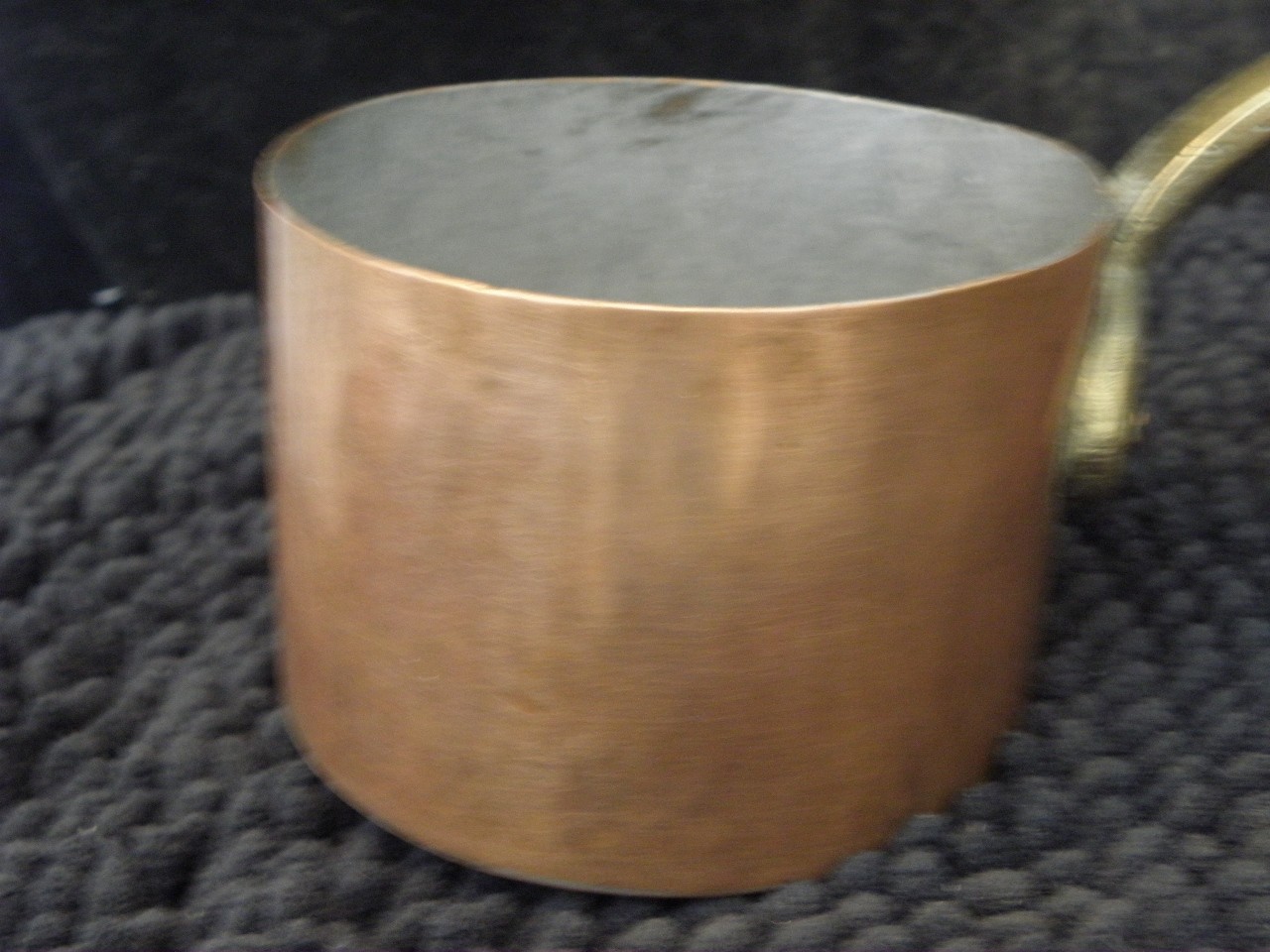Vintage high quality hammered copper sauce pan
