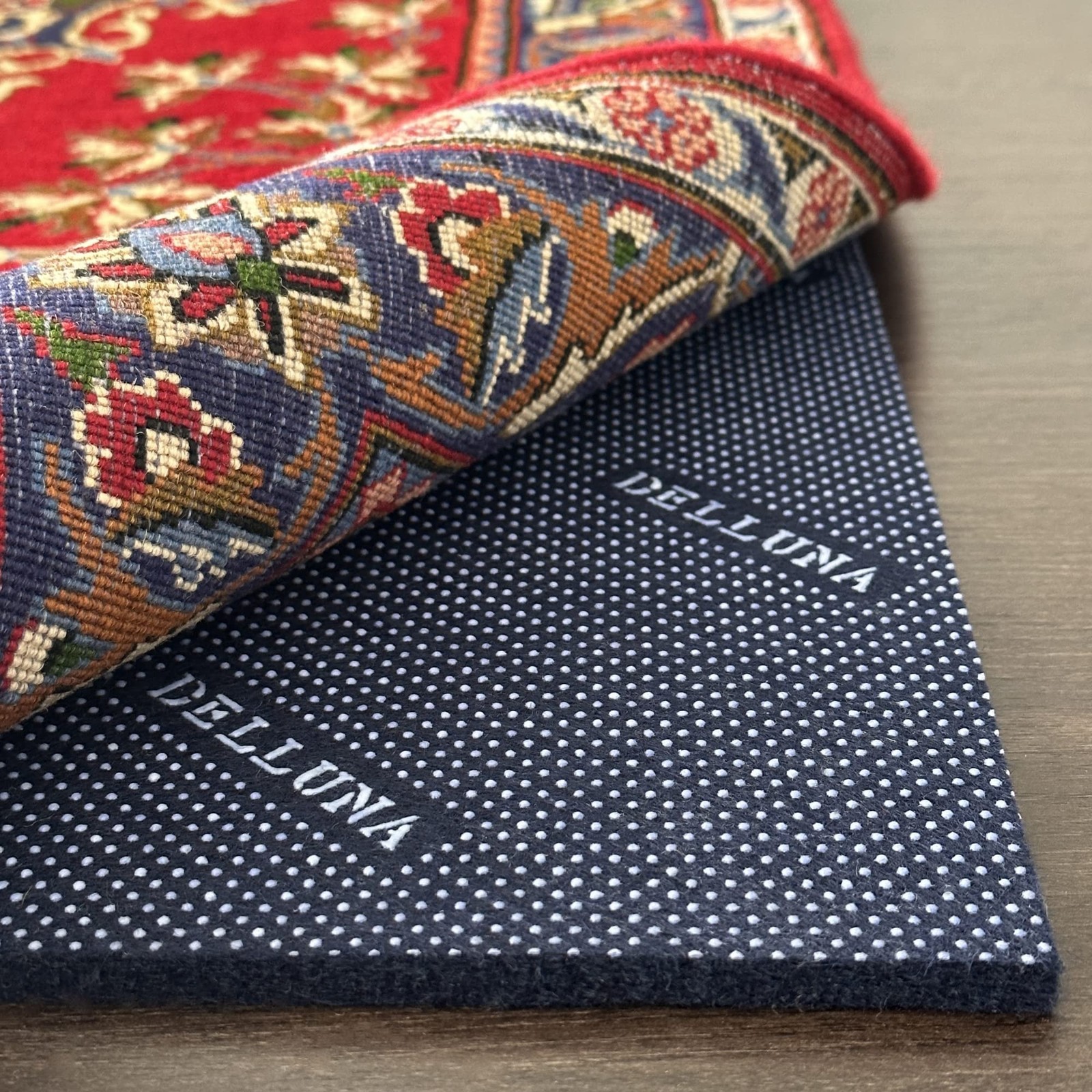 Delluna Non-Slip Area Rug Pad 6X9 3/8 Thick Double Side Premium Deluxe