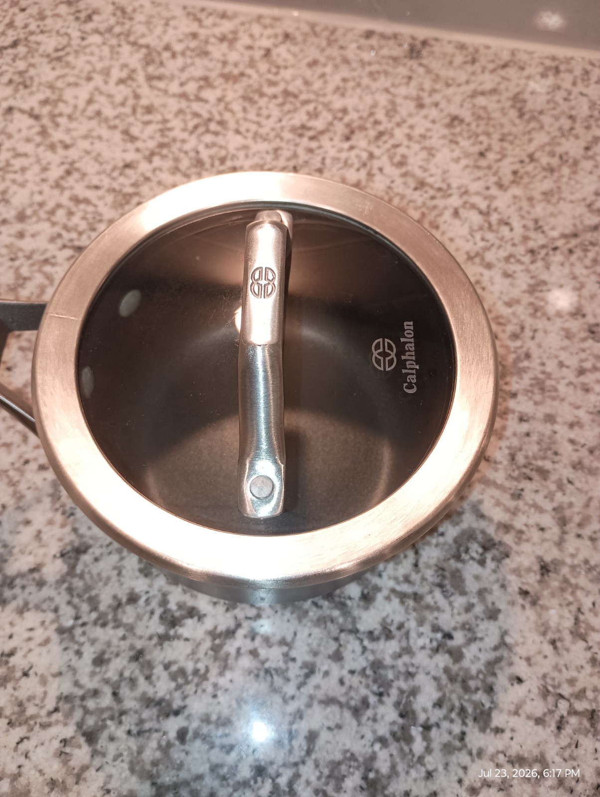 Calphalon 1.0 Quart Sauce Pan Glass Lid Hard-anodized Nonstick 8701