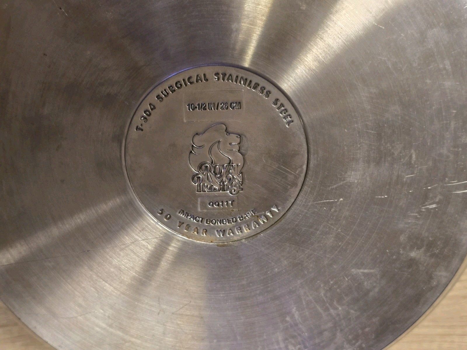 Royal Prestige T-304 Surgical Stainless Steel 10 1/2 In Pot Impact Bonded Base