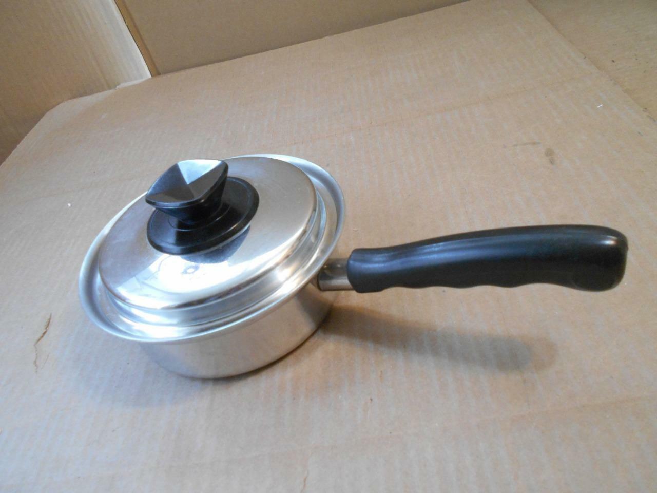 Stainless Steel Pan with Lid 6 3/4″ Across ~