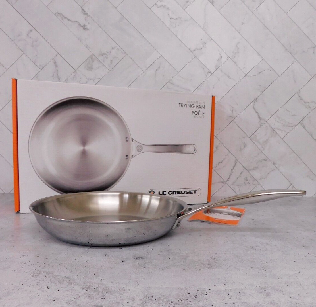 Le Creuset Tri-Ply Stainless Steel 10-Inch Fry Pan * NEW *