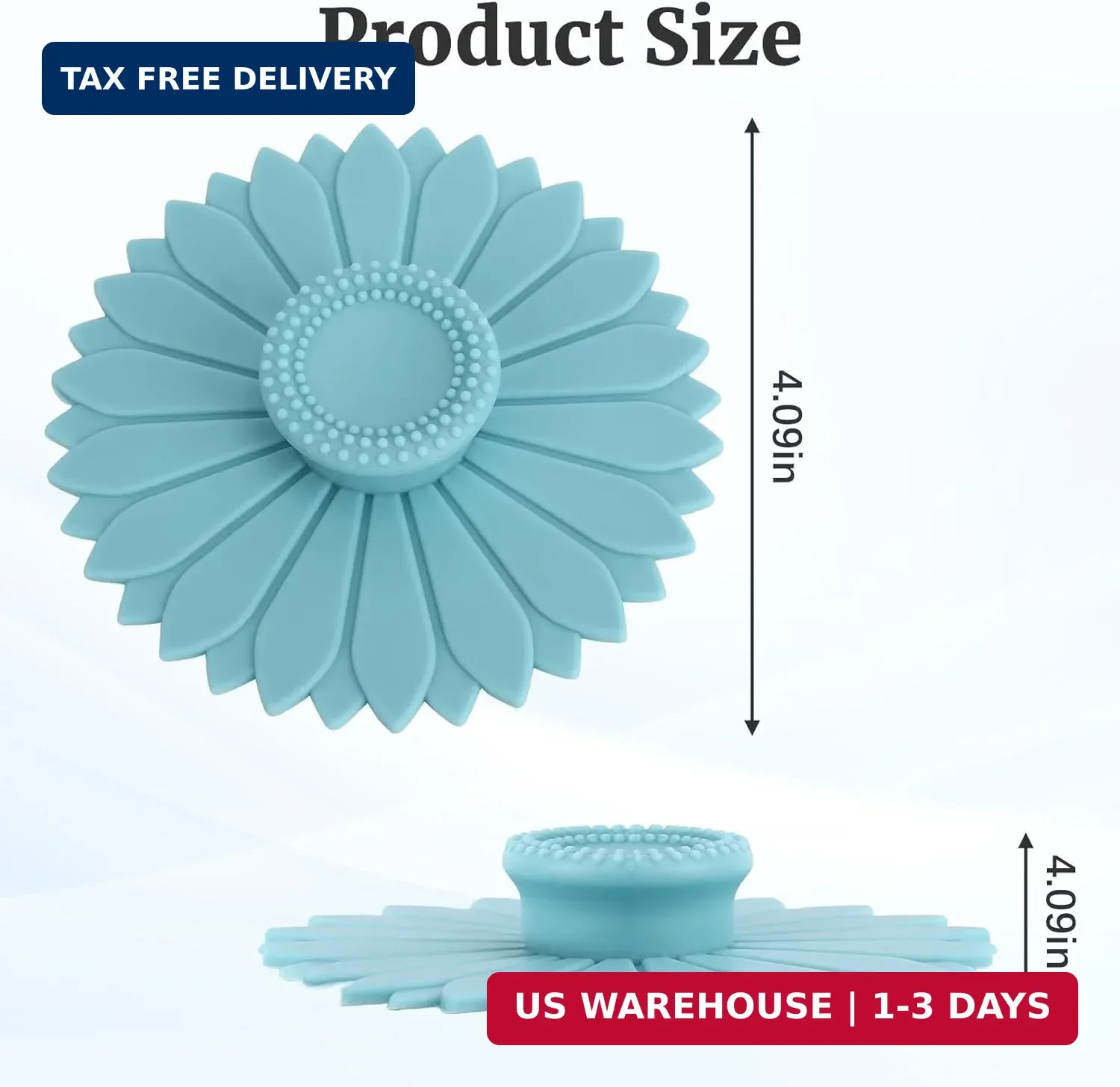 4 Pcs Sunflower Silicone Stretch Lids Multicolored for Mugs, Cups, Bowls, Glass