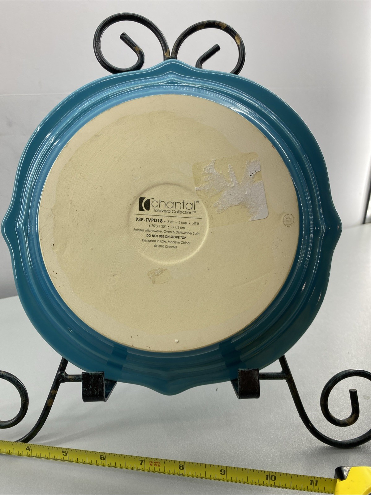 CHANTAL TALAVERA COLLECTION ~ TURQUOISE CASSEROLE BAKER ~ 5 Qt. ~ 9″ x 1.5″ New