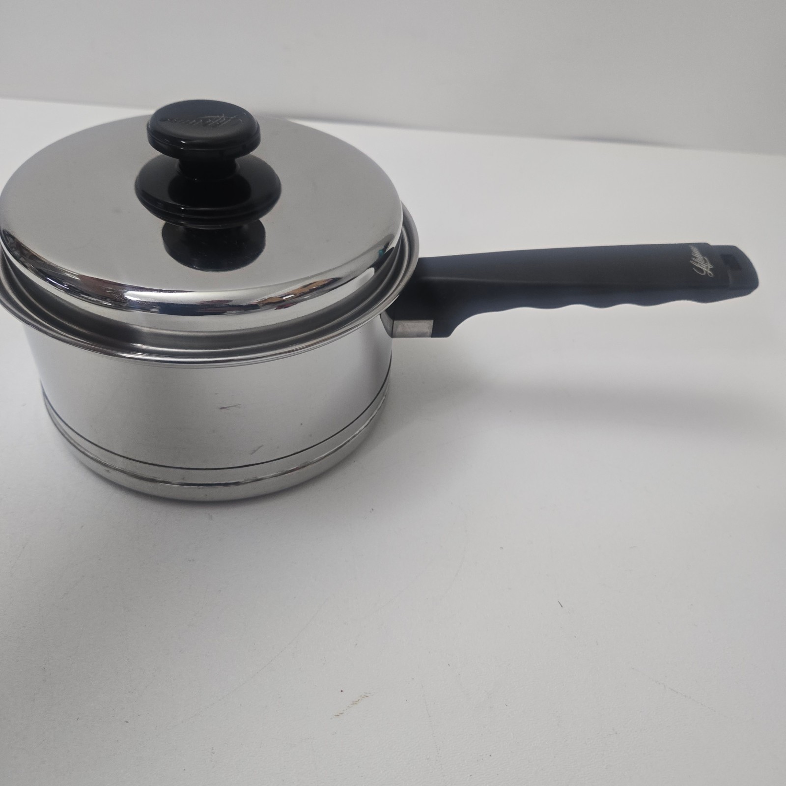 Vintage Lifetime 2 Qt Saucepan with Lid Stainless Steel 18-8 USA Heavy Pan