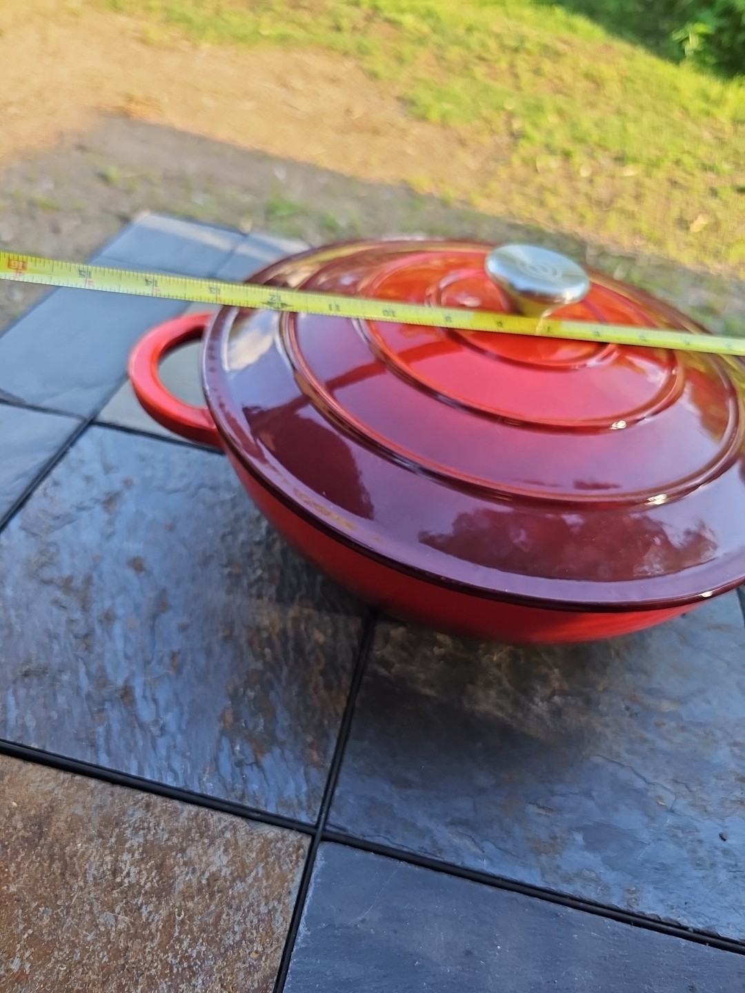 Cook Essentials 5qt Cast Iron Braiser Dutch Oven 12″ × 4″ deep – 15″ × 6″ NEW