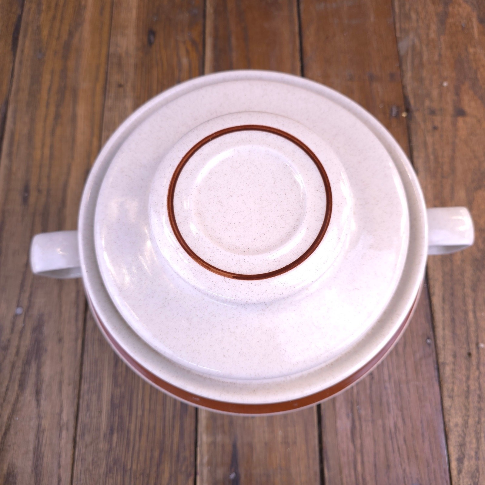 Vintage Casserole Dish with Lid Contemporary Chateau Hand Painted Stoneware Pot