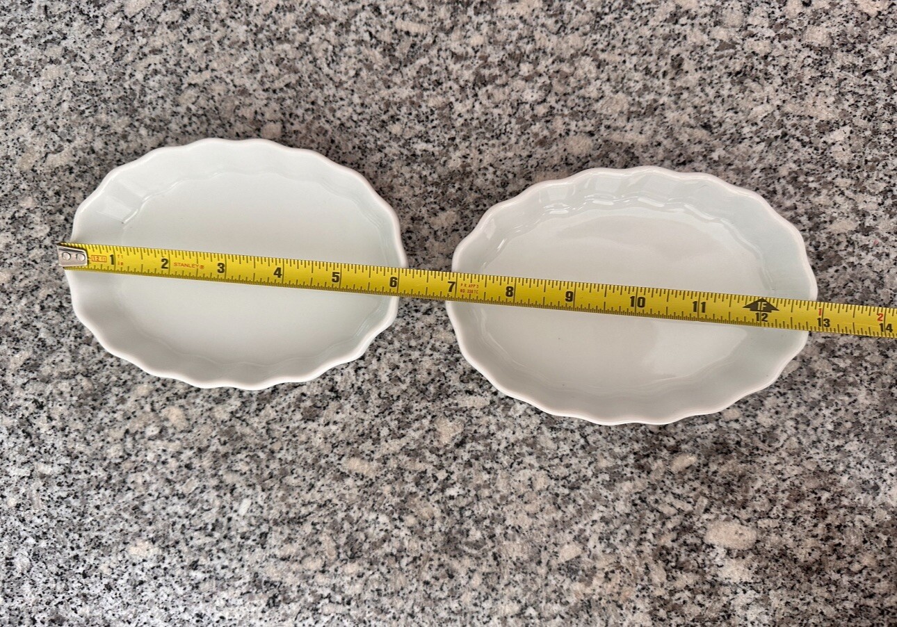 BONJOUR CREME BRULEE SET OF 2 CUSTARD OVAL BAKING DISHES 3.25″x5 1/8