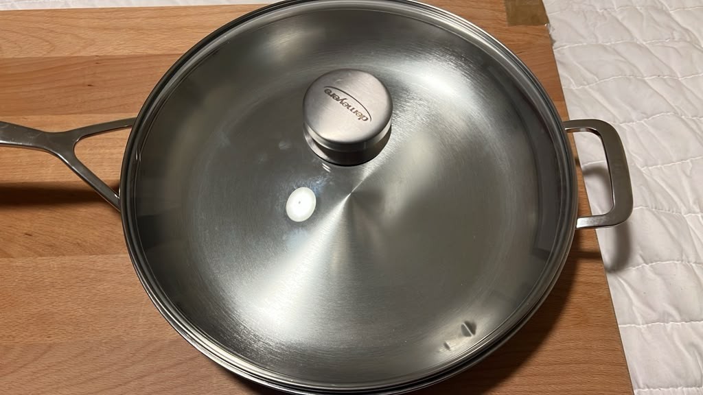 Demeyere Essential 5 Stainless Steel 12.6” 32cm Frying Pan with Glass Lid