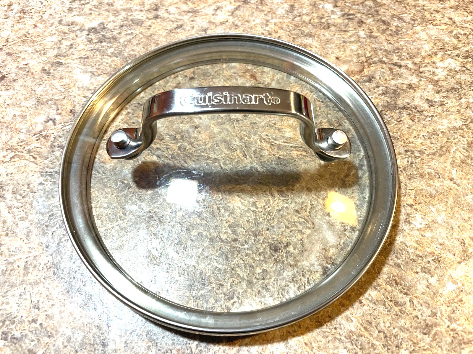 Cuisinart Glass Pot Lid 6 1/8” Round w/Stainless Steel Handle Replacement