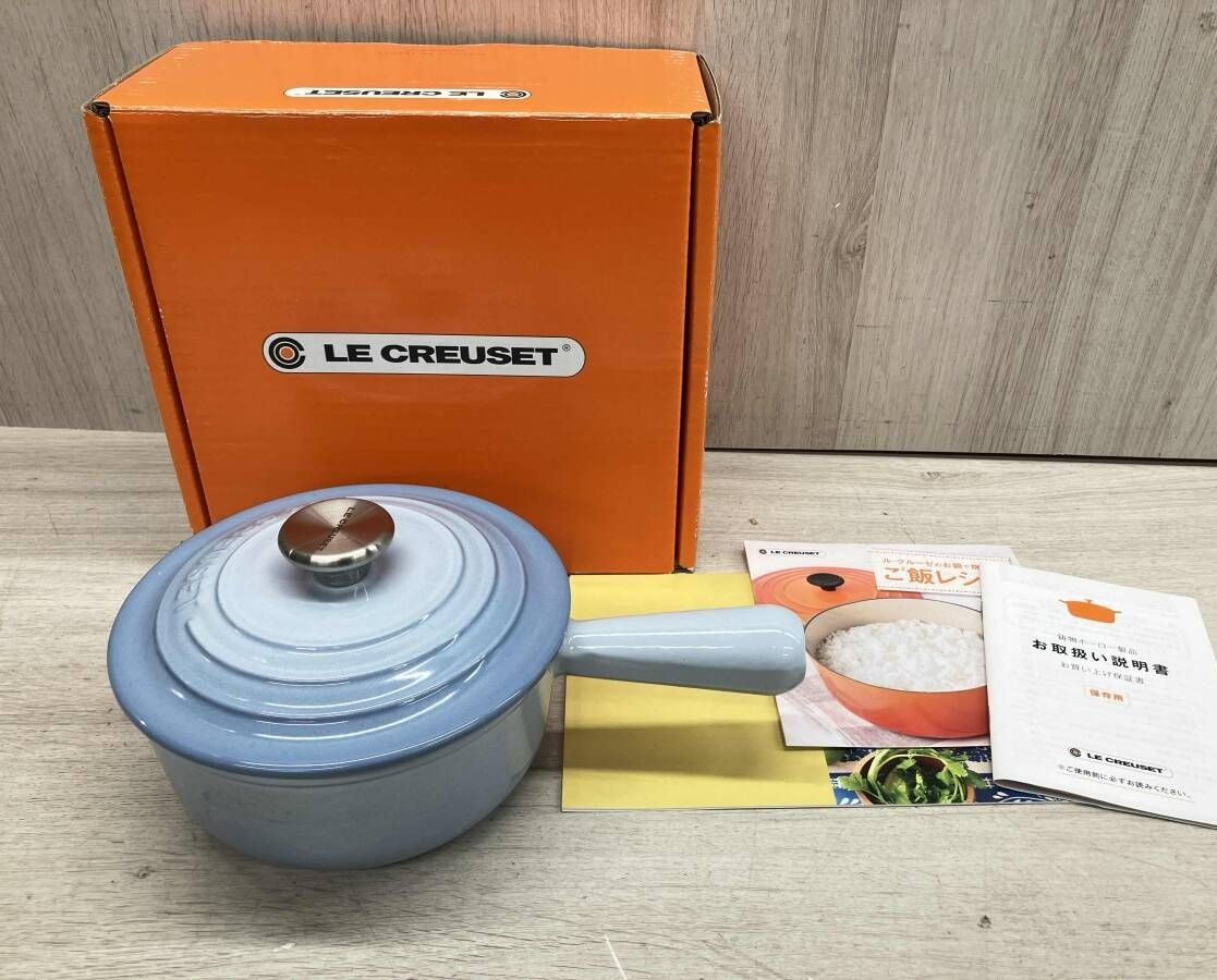 Le Creuset Saucepan 16cm 6-1/3″ 1-1/8qt Coastal Blue Enamel Cast Iron