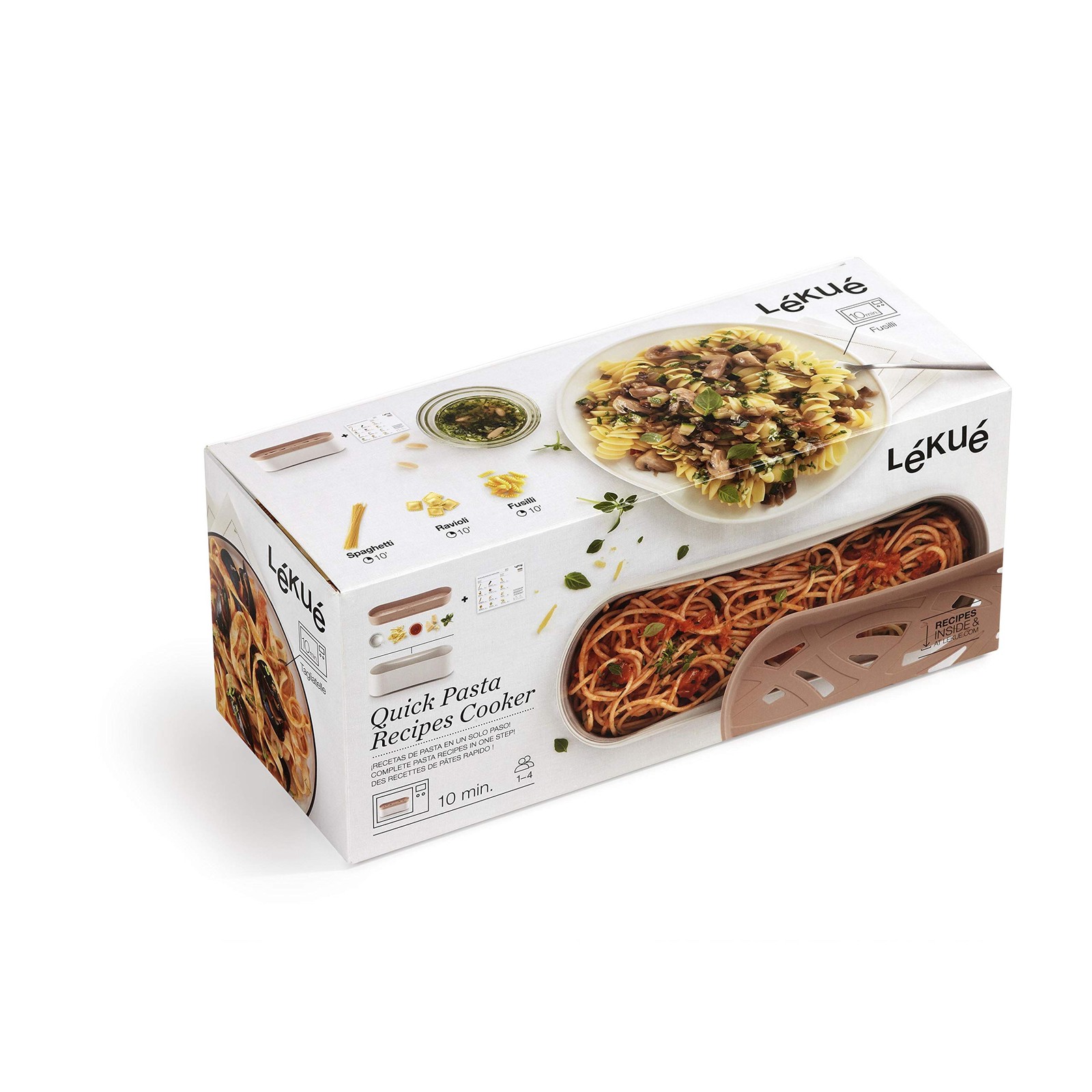 Quick Microwave Pasta Cooker, size, Terracotta