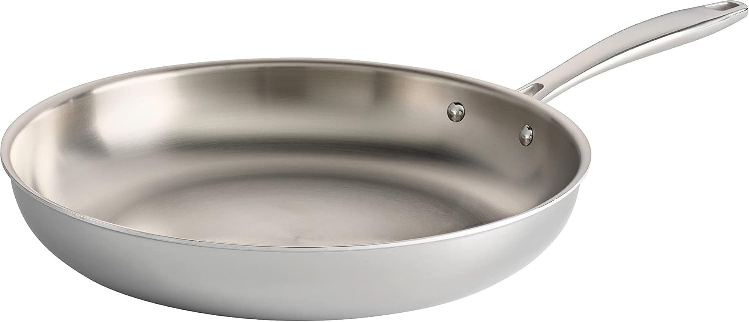 Luxury 12-Inch Fry Pan – NSF-Certified, Stainless Steel, Made in Brazil