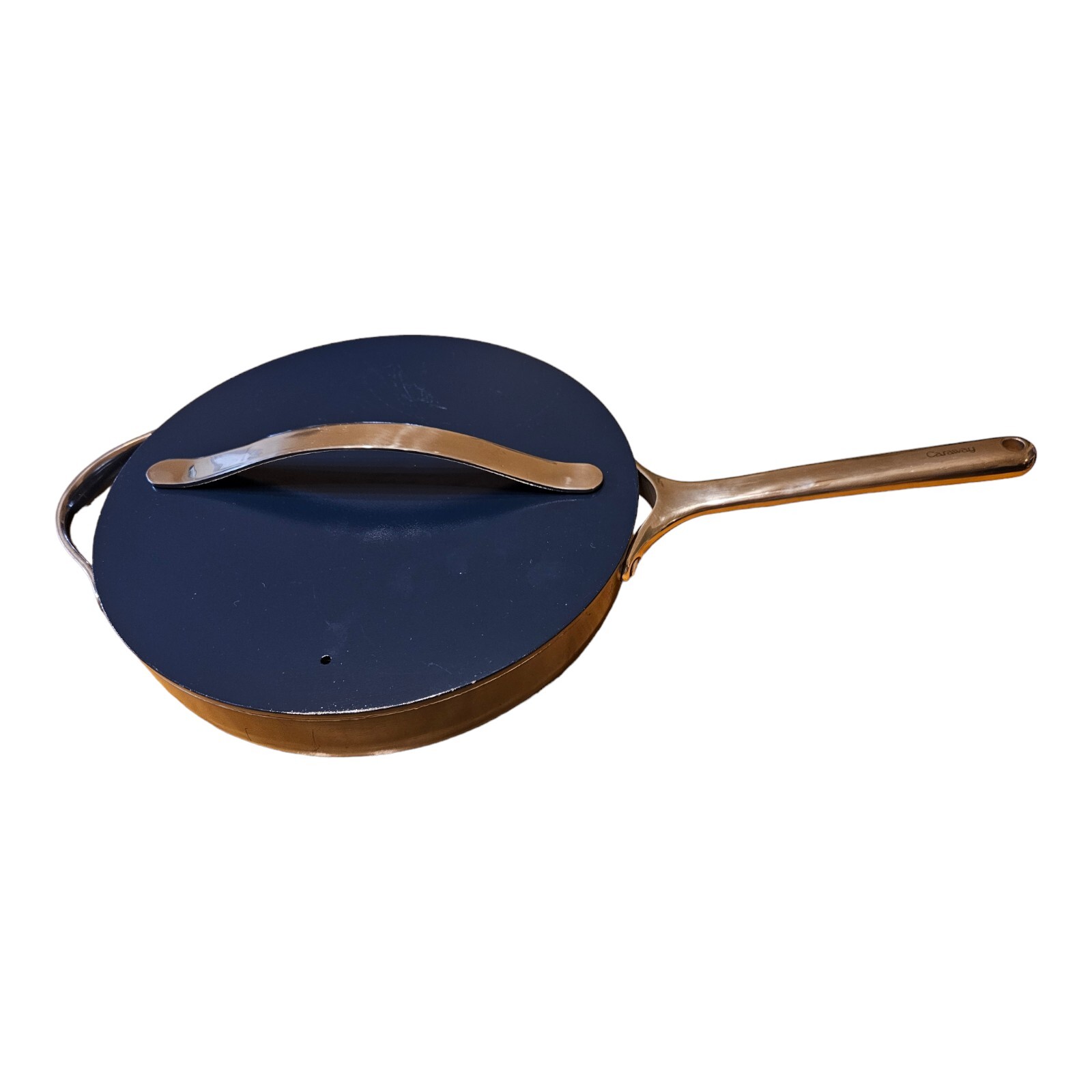 Caraway Home Navy Blue Non-Stick Ceramic 4.5 qt Saute Pan & 3qt Sauce Pan W/Lids