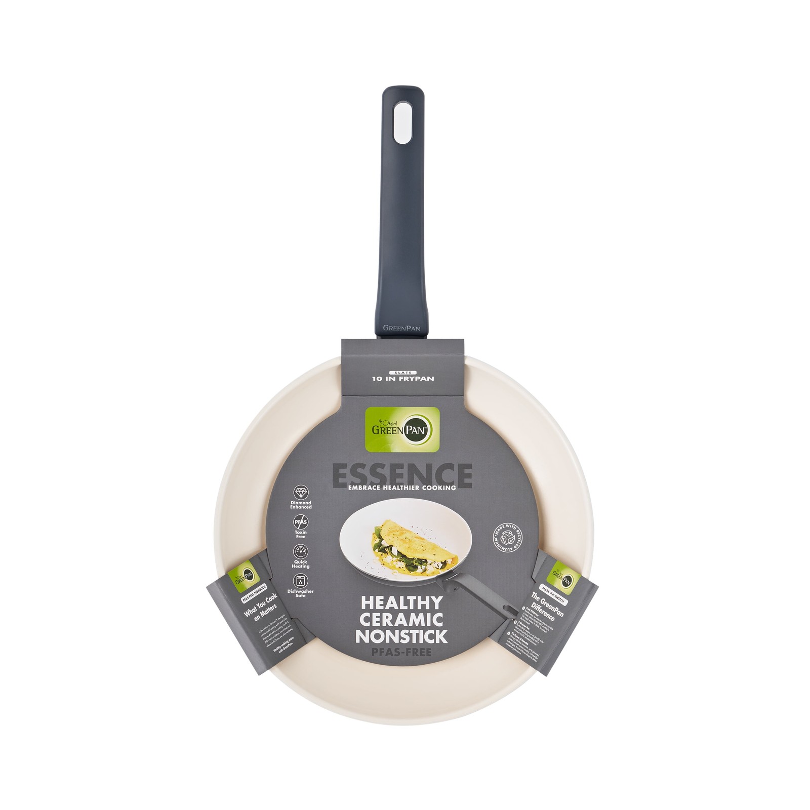 GreenPan Essence 10″ Ceramic Nonstick Frypan – Oven Safe, Dishwasher Safe