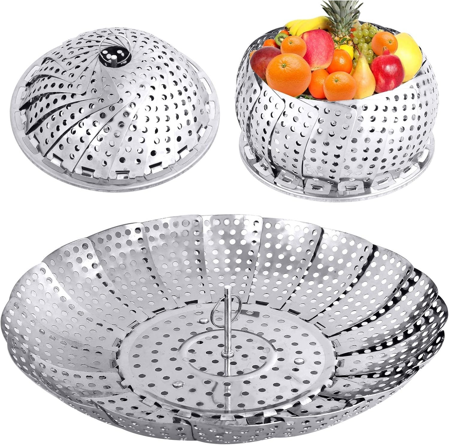 Stainless Steel Vegetable Steam Baskets for Steaming Cooking Expandable