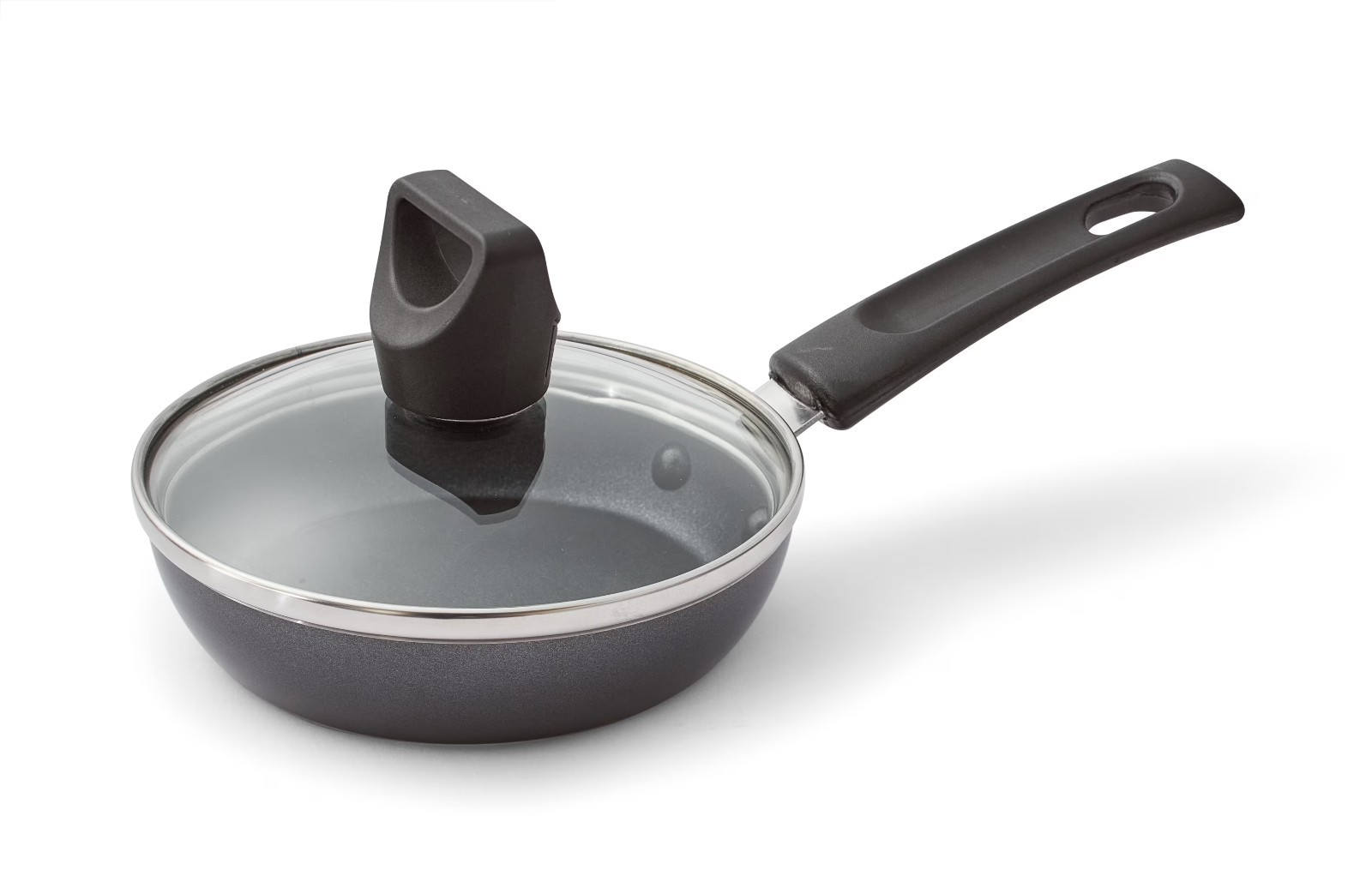 T-fal Easy Care Nonstick Cookware,Covered One Egg Wonder Fry Pan,4.5 inch,Black.