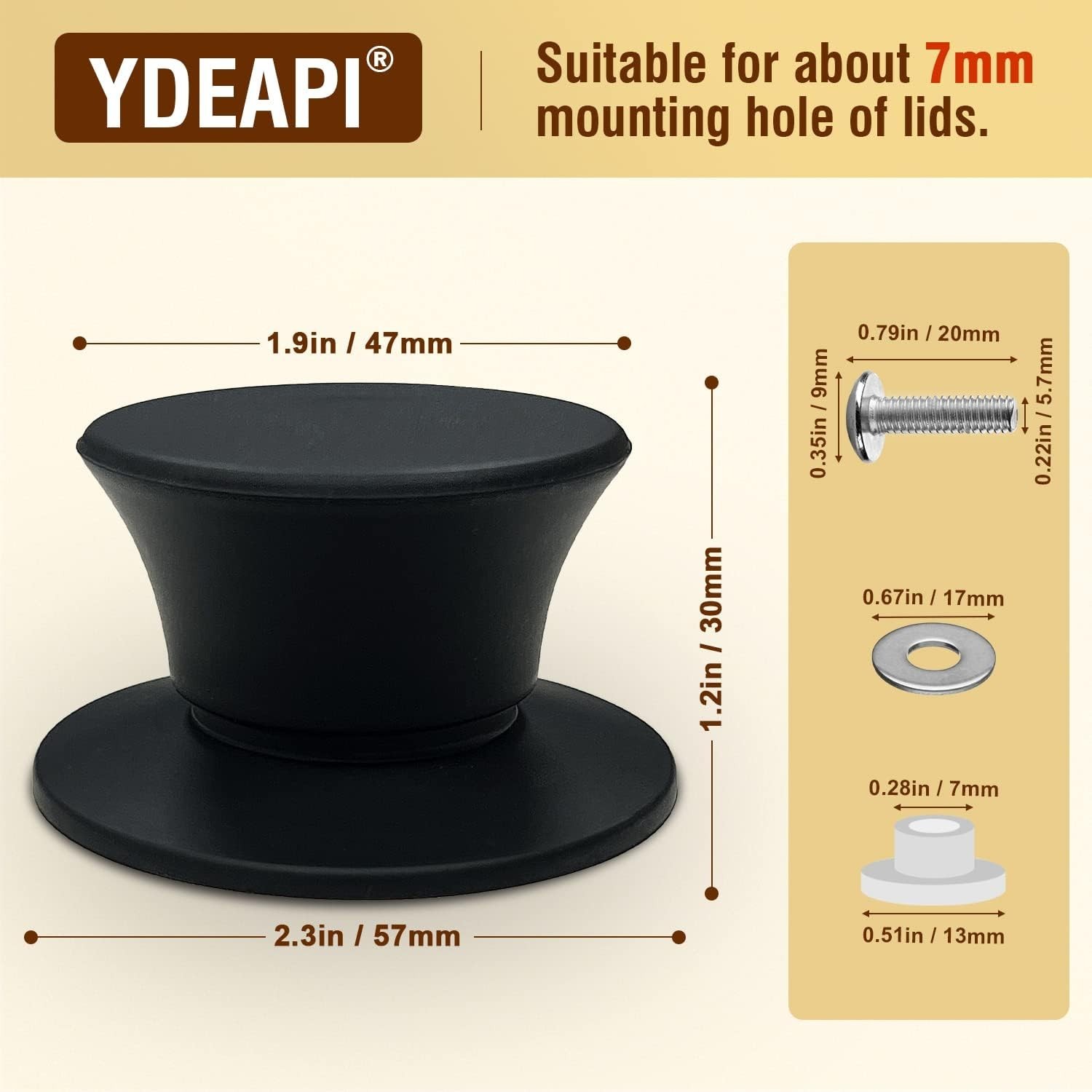 Universal Pot Lid Replacement Knobs, Silicone Pan Lid Holding Handles, Heat R…