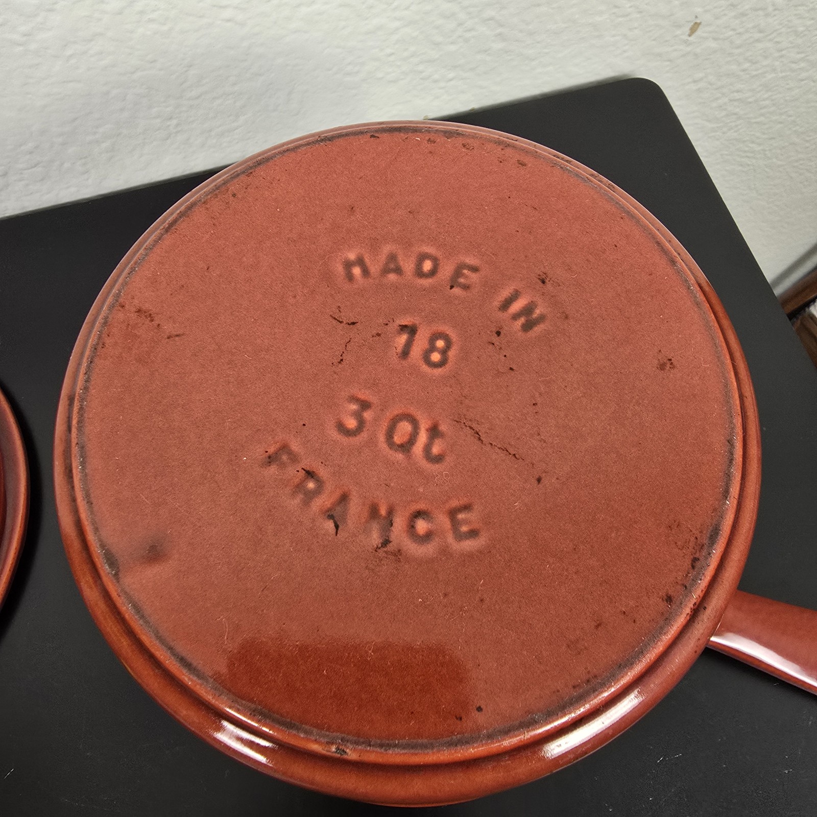 Staub France 18 cm, 3 Qt Rouge Red Enameled Cast Iron Saucepan Integrated Handle