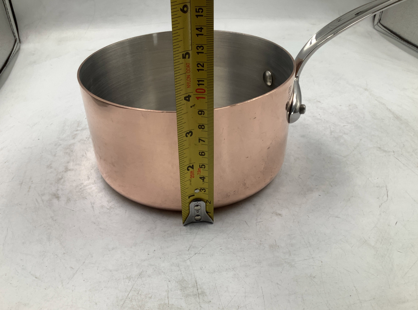 Mauviel M’Heritage 150 S Polished Copper & Stainless Steel Sauce Pan. 1.9 Qt