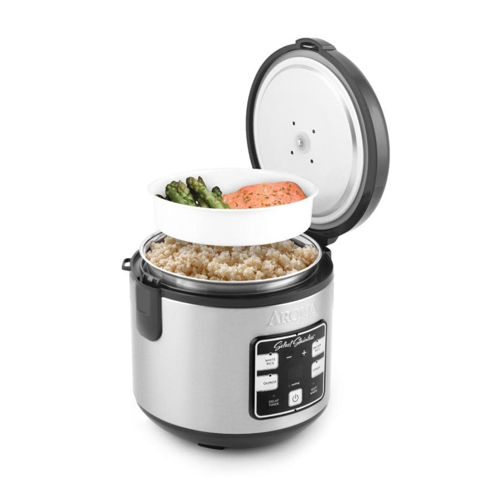 Aroma Select Stainless® Digital Rice & Grain Multicooker ARC-914SBDS 2Qt.