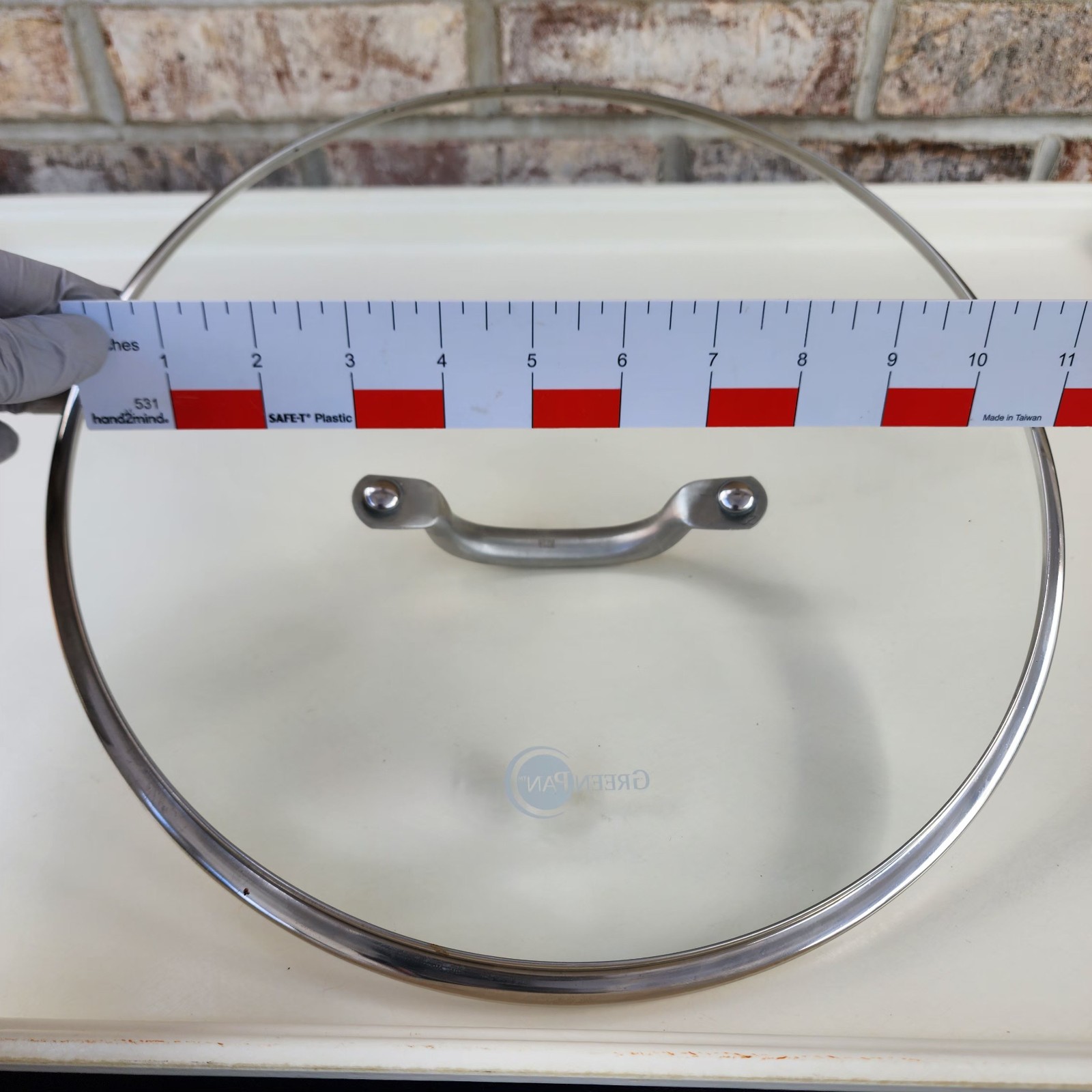 Green Pan Glass OEM Replacement Lid Stainless Steel Handle 11” Cookware Pot Pan