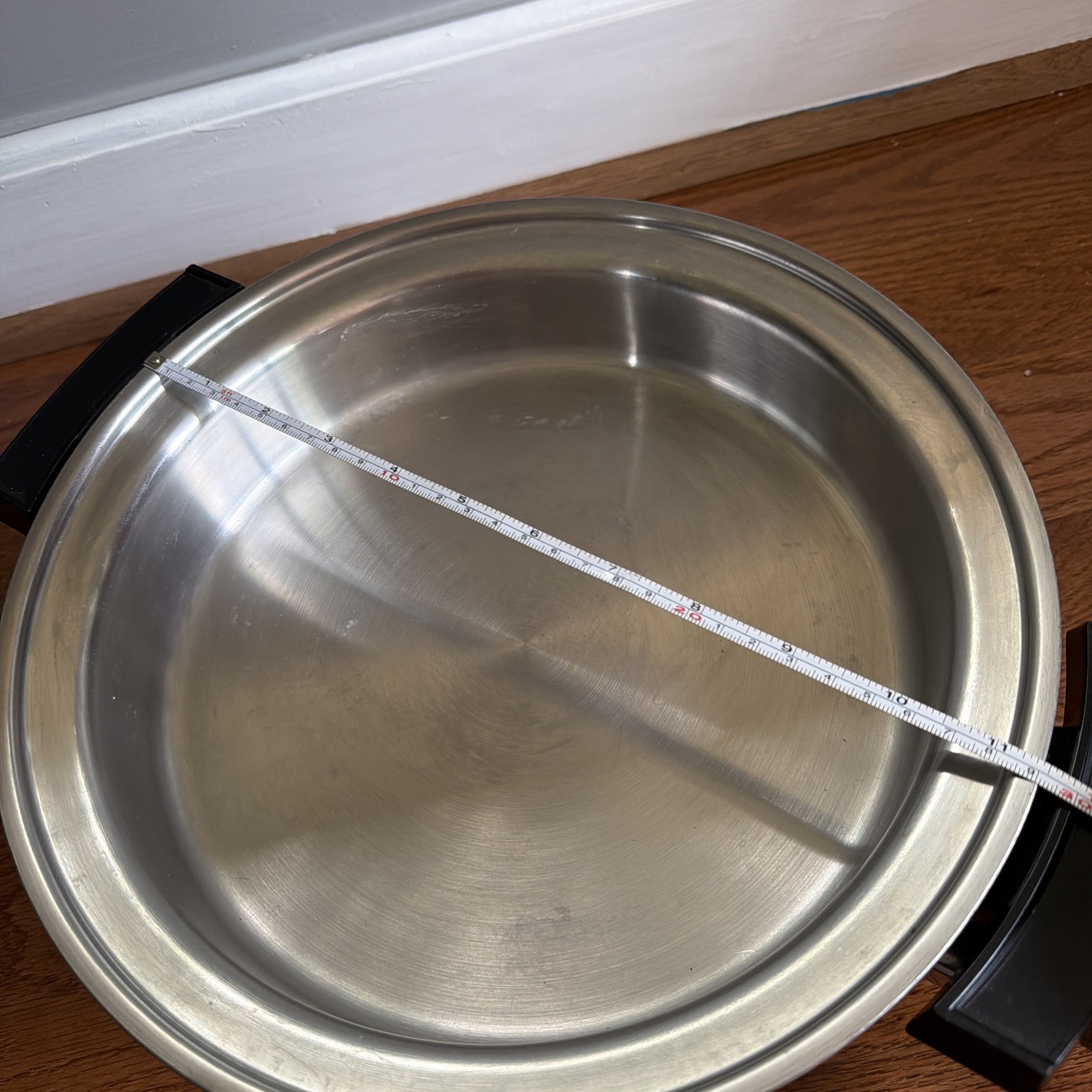 Townecraft Chef’s Ware Electric Skillet 12 Stainless Liquid Core Fry Pan w/ lid