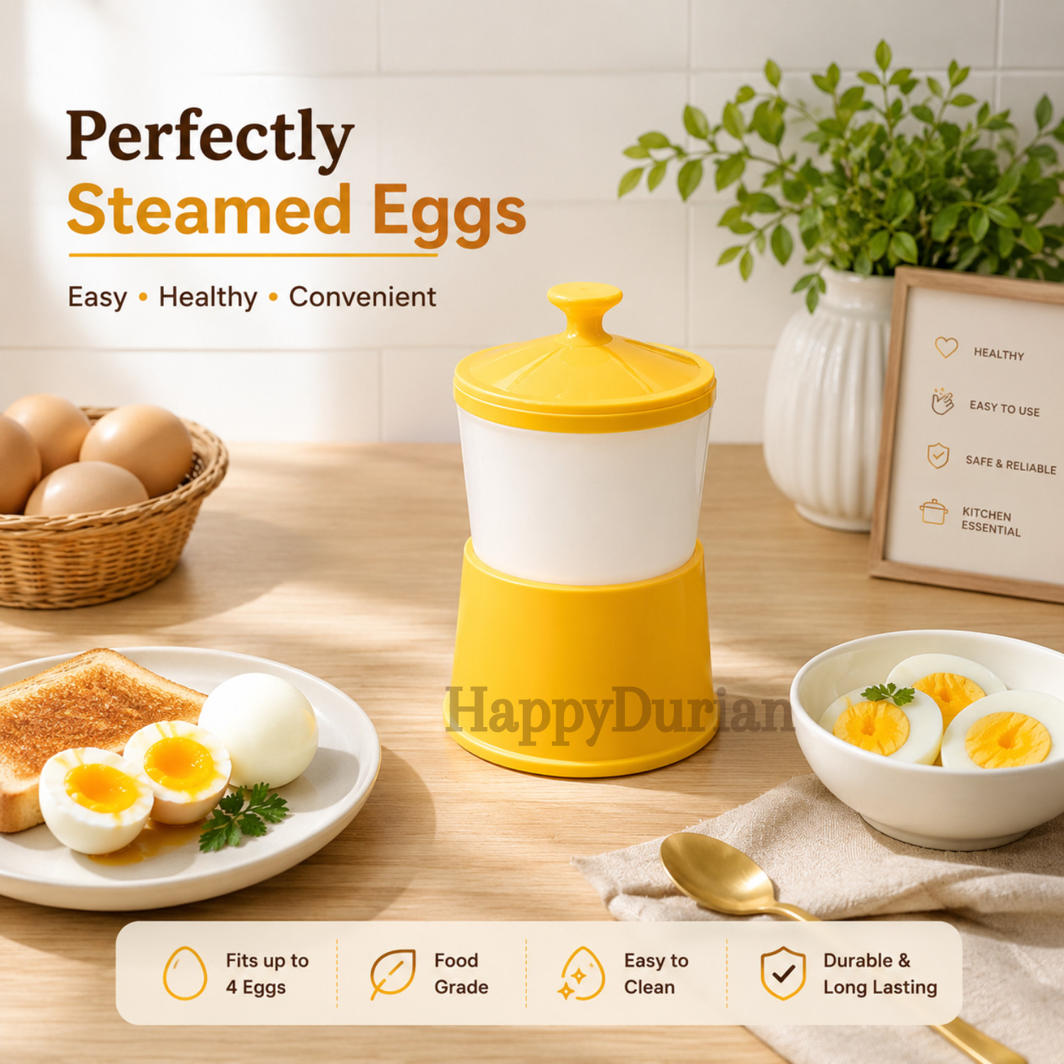 Soft Boiled Egg Maker Water Drip Egg Cooker Timer No Electric Kitchen Tool