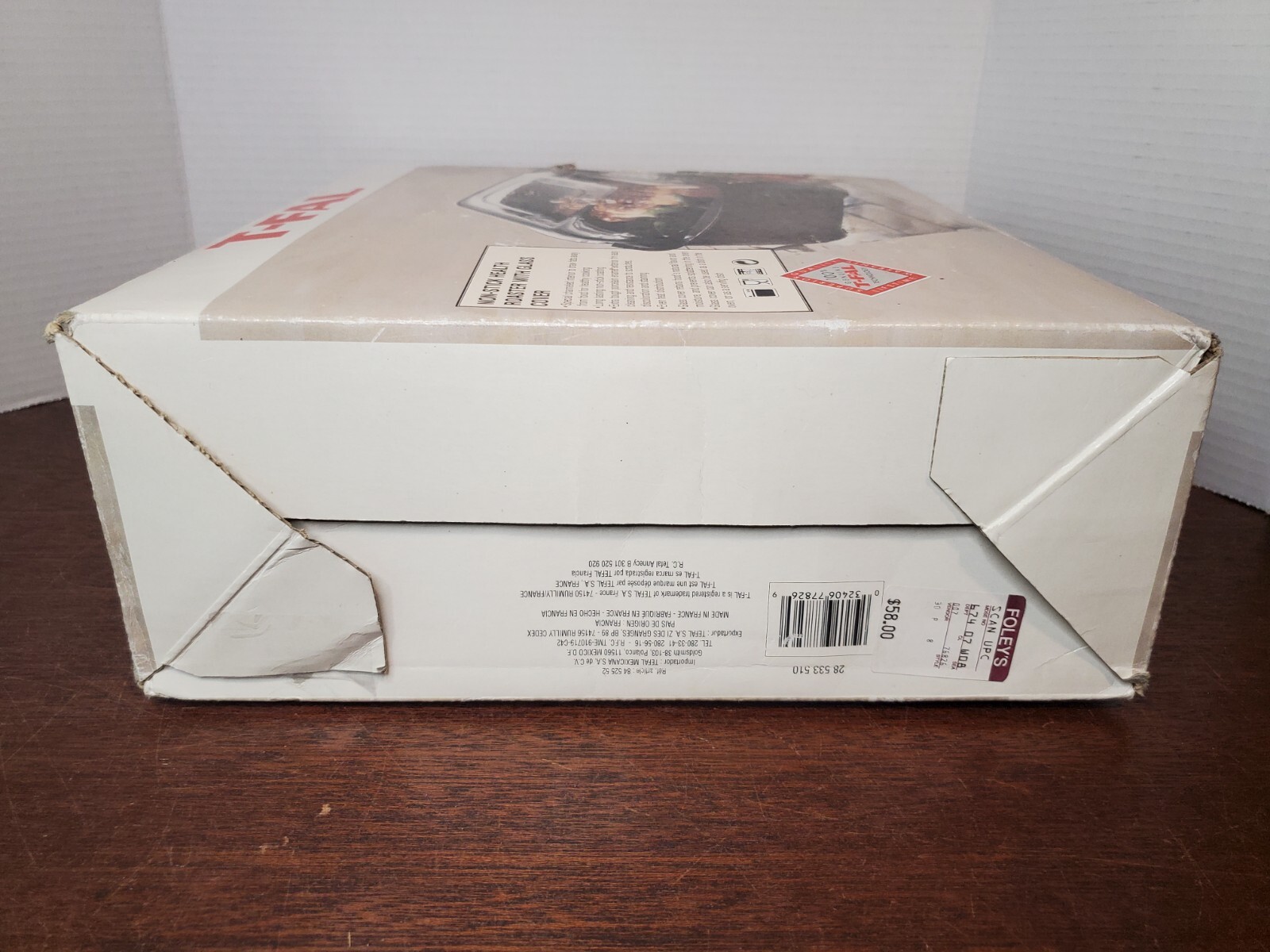 T-Fal Non-Stick 9 3/4″ x 9 3/4″ Square Enamel Health Roaster w/ Glass Cover EUC!