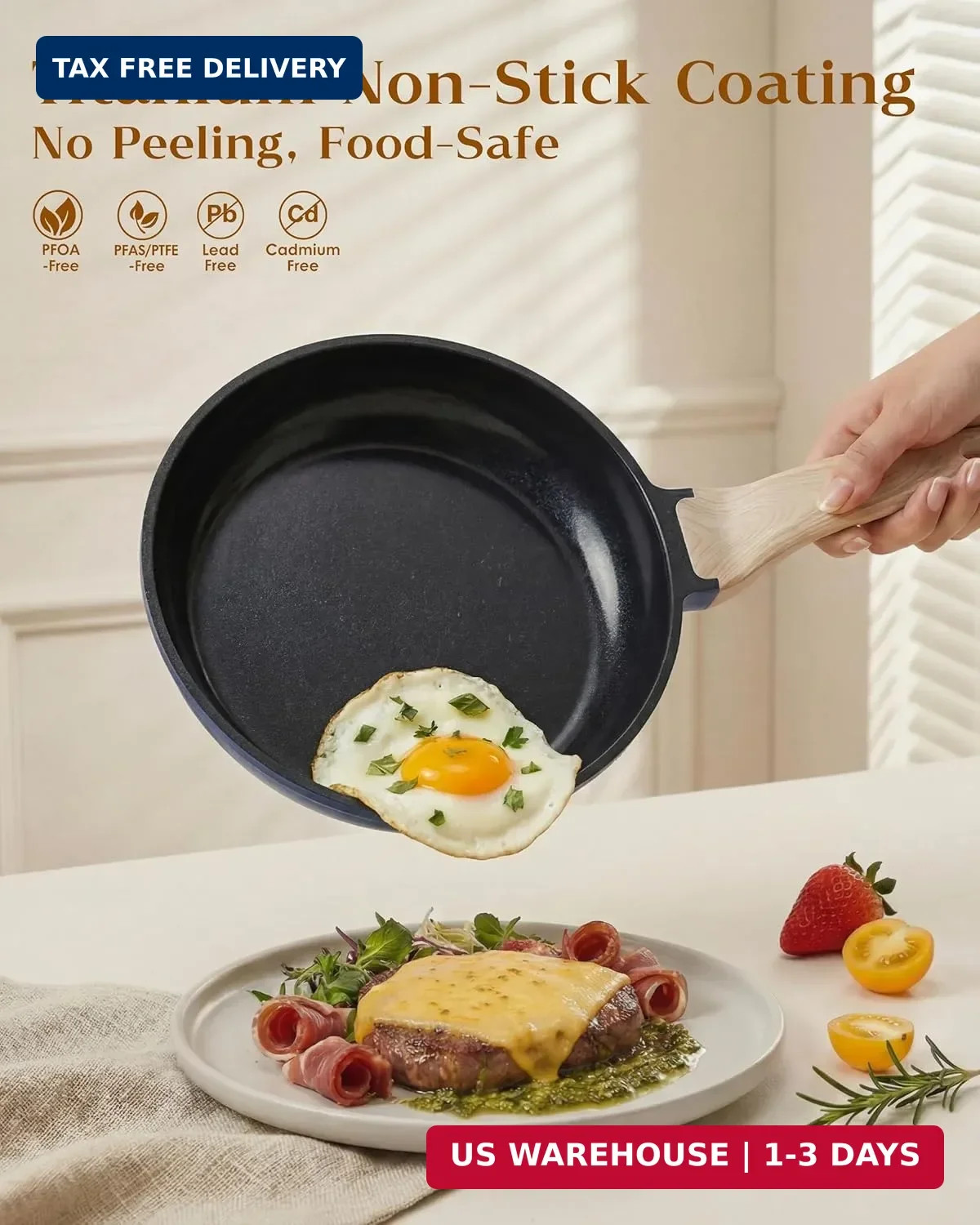 FDN 16Pcs Titanium Pots and Pans Set,Toxic-Free Cookware Set, Dishwasher & Oven