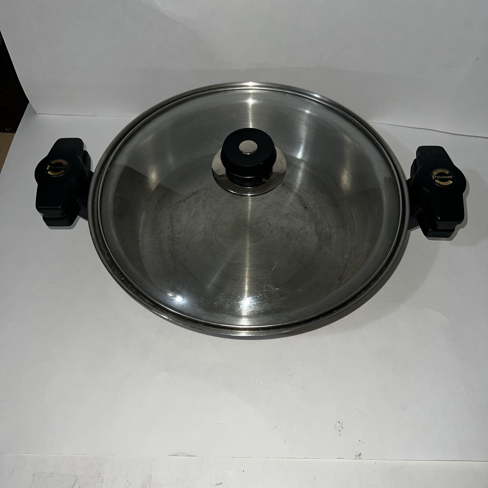 Five Ply304surgical Stainless steel the Deep Pan Skillet with Pressure handle