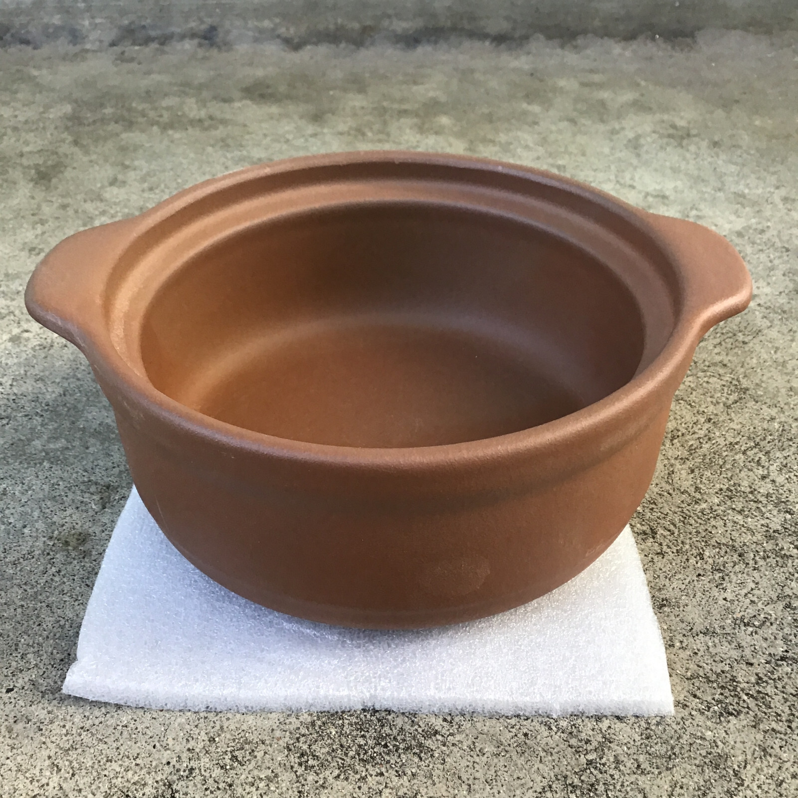 Home Essentials 1.06 QT Brown Clay Pot Cookware For Gas Wood Oven Stoves