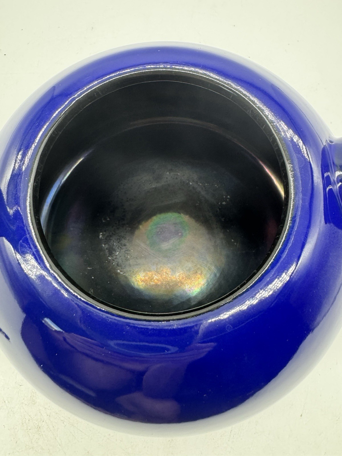 ONEIDA Tea Kettle Aegean Sea Blue Porcelain Enamel Whistling Tea Kettle