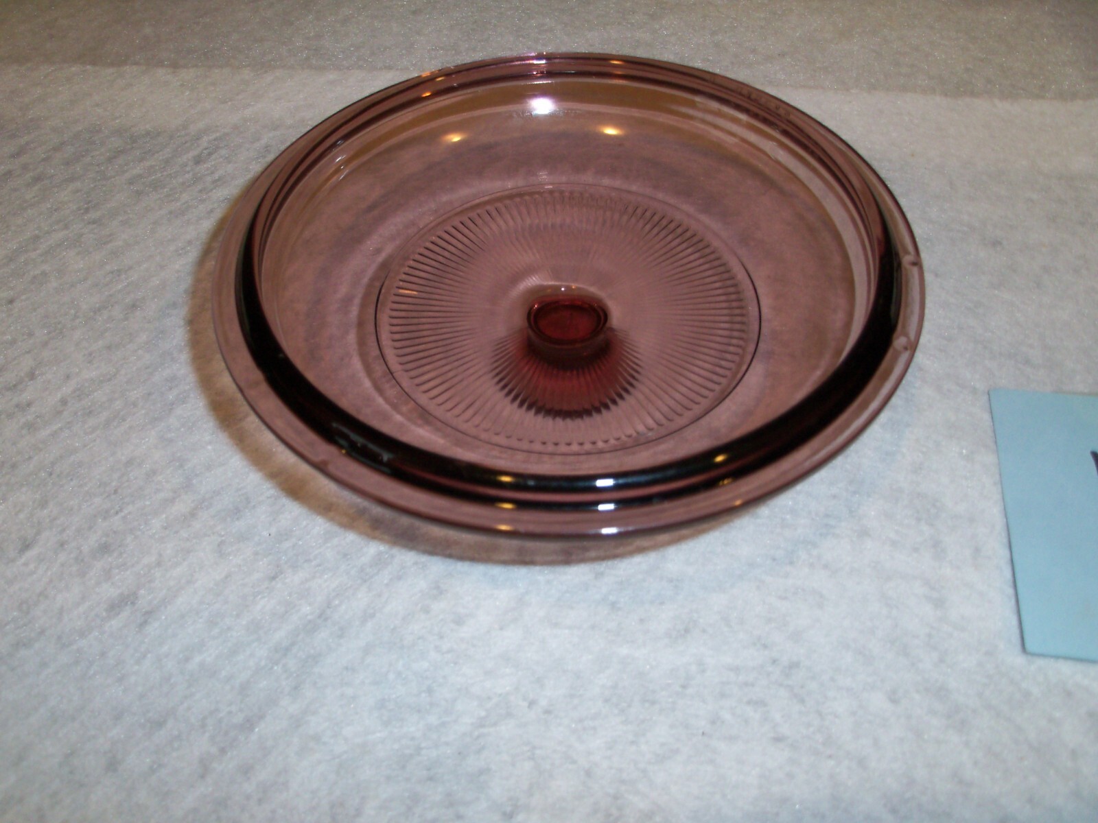 CORNING WARE PYREX REPLACEMENT LID ONLY VISIONS CRANBERRY ROUND GLASS V-1.5-C